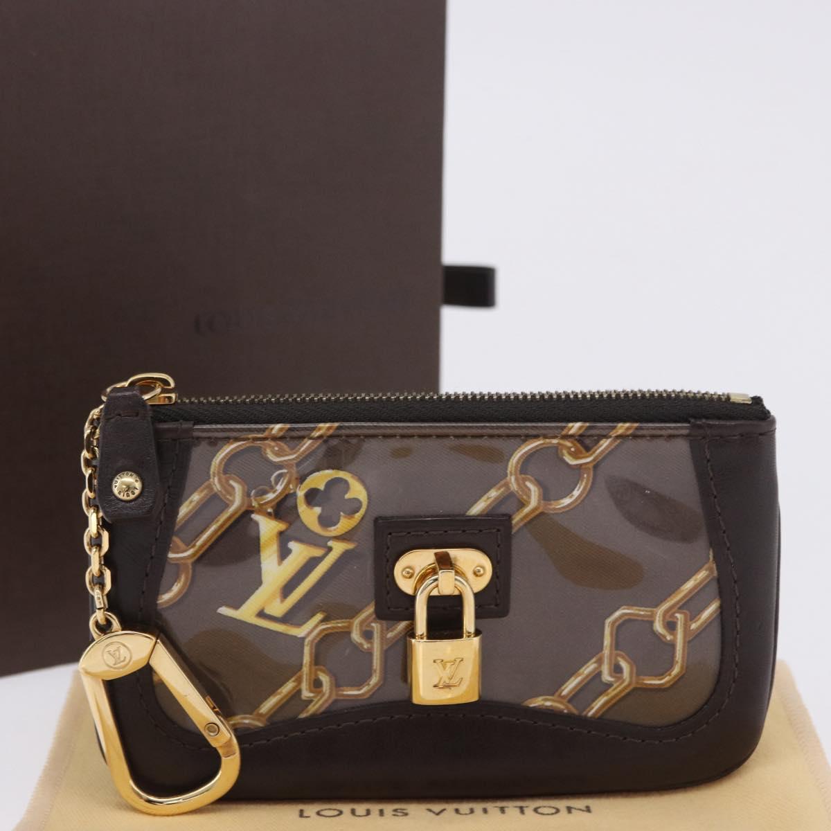 LOUIS VUITTON Monogram Charm Pochette Cles Coin Purse White M95165 Auth 197291A