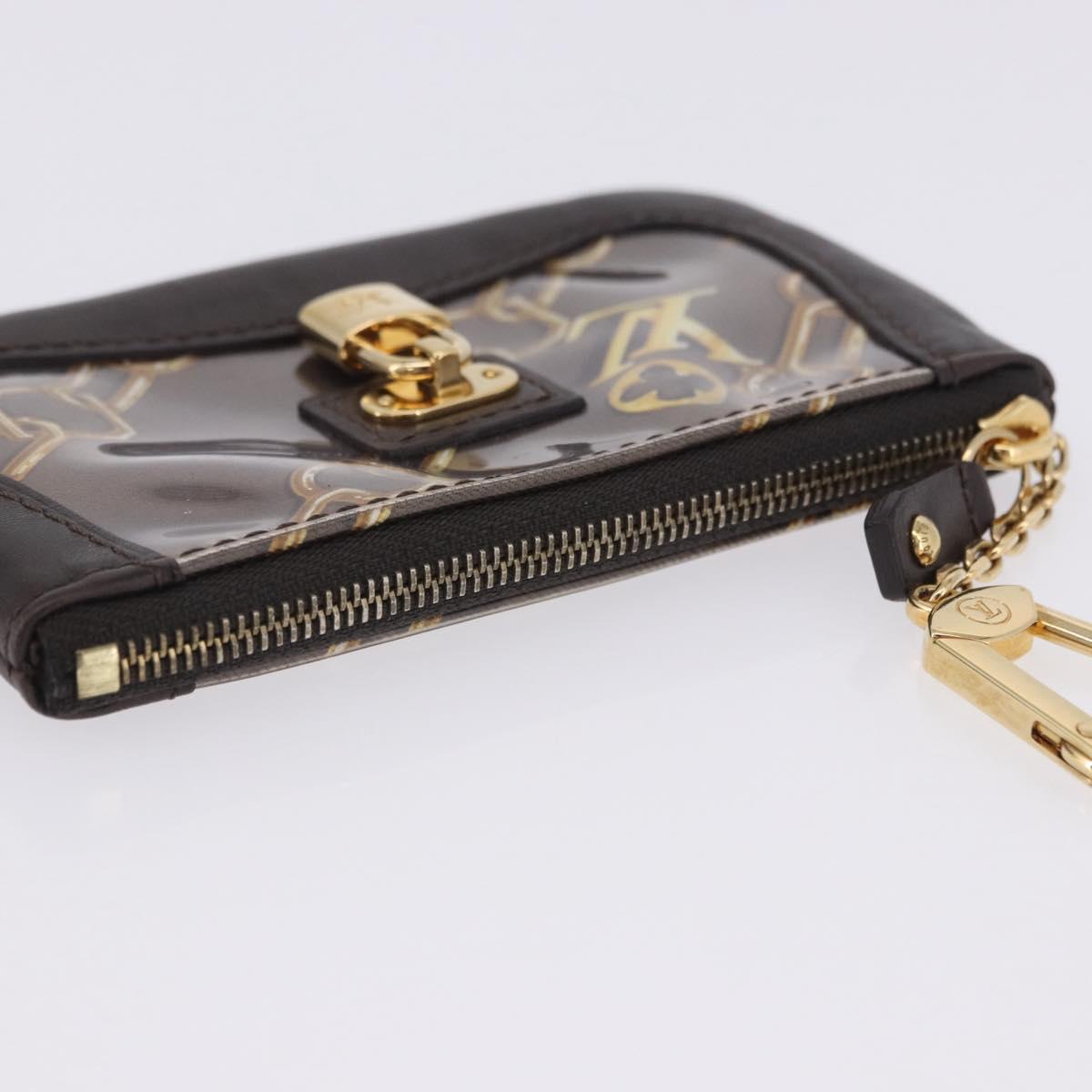 LOUIS VUITTON Monogram Charm Pochette Cles Coin Purse White M95165 Auth 197291A