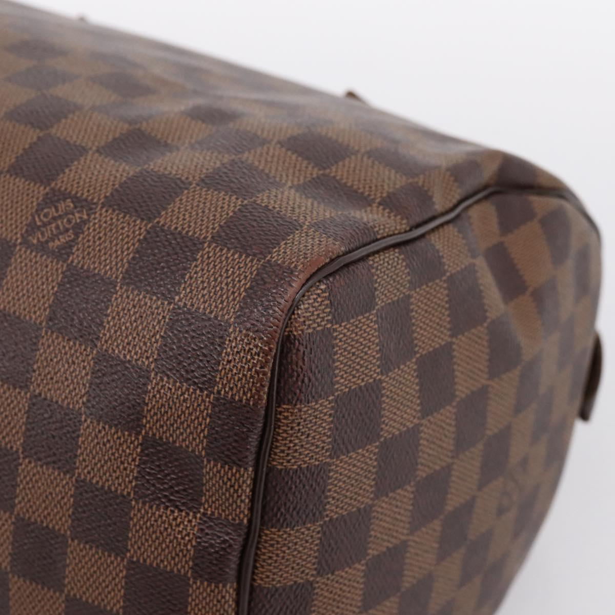 LOUIS VUITTON Damier Ebene Speedy 30 Hand Bag N41364 LV Auth 197300V