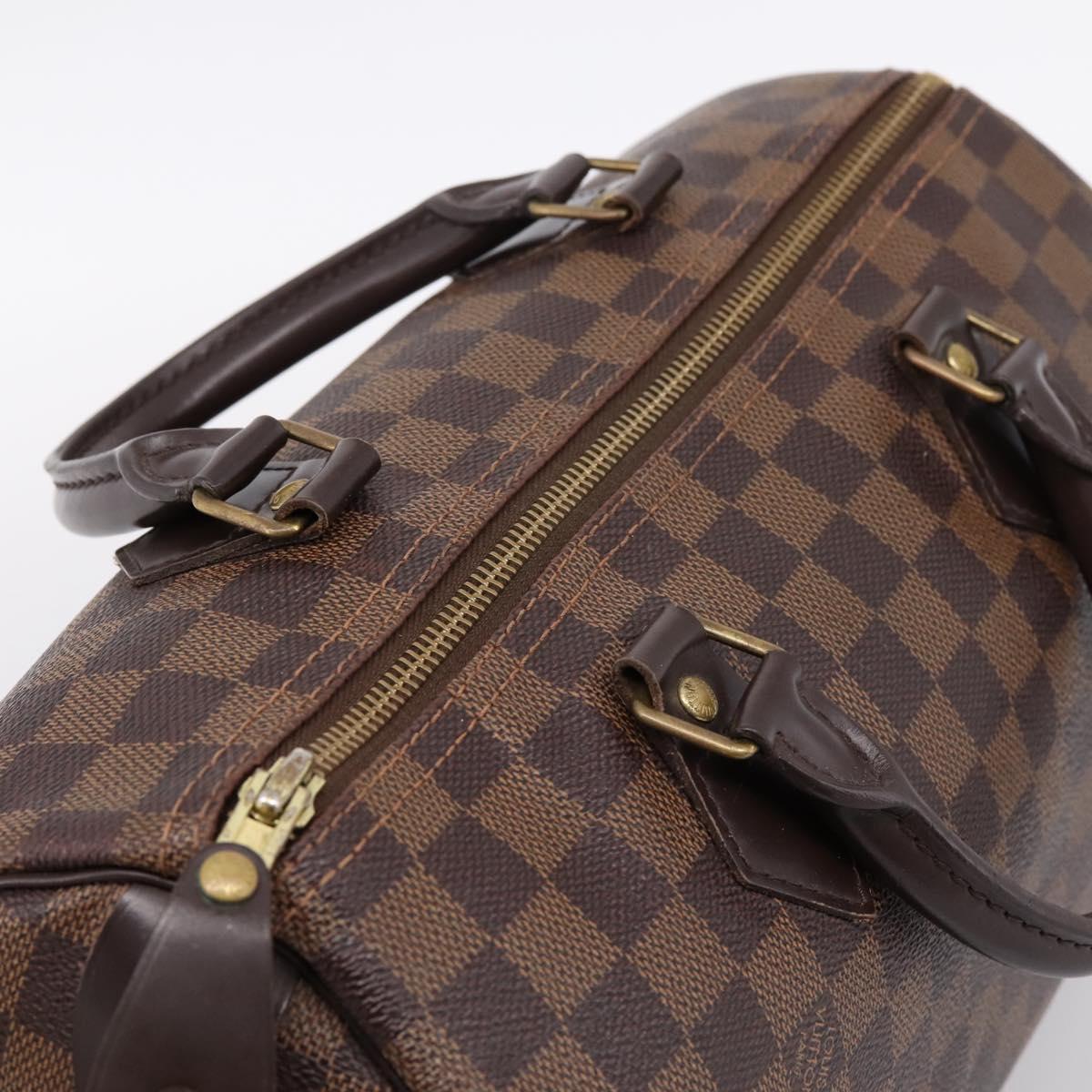 LOUIS VUITTON Damier Ebene Speedy 30 Hand Bag N41364 LV Auth 197300V