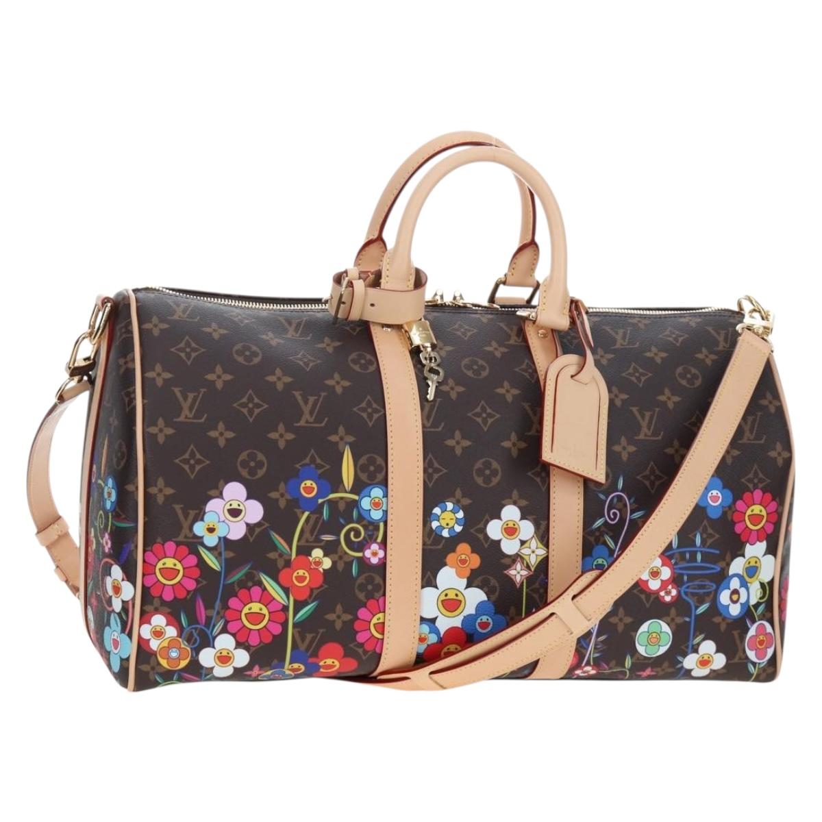 LOUIS VUITTON Takashi Murakami Keepall Bandouliere 45 Bag M14182 Auth 197301SM