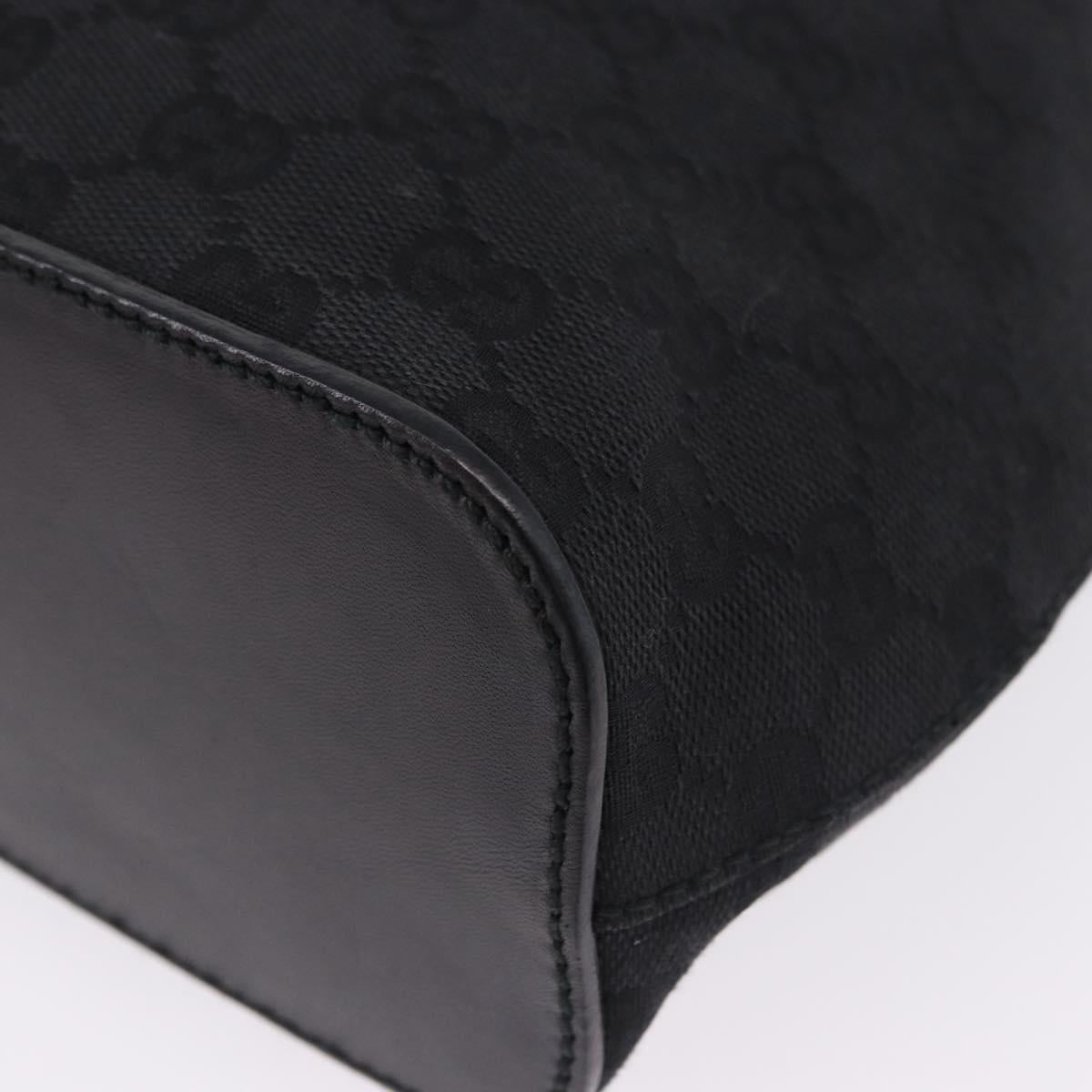 GUCCI GG Canvas Shoulder Bag Black 107752 Auth 197311V