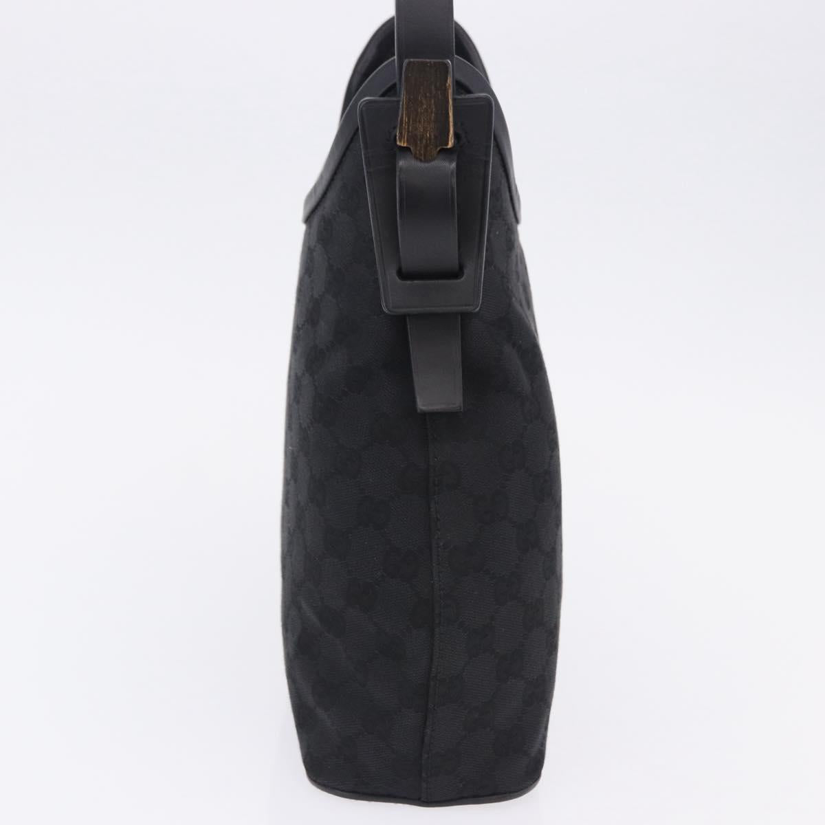 GUCCI GG Canvas Shoulder Bag Black 107752 Auth 197311V