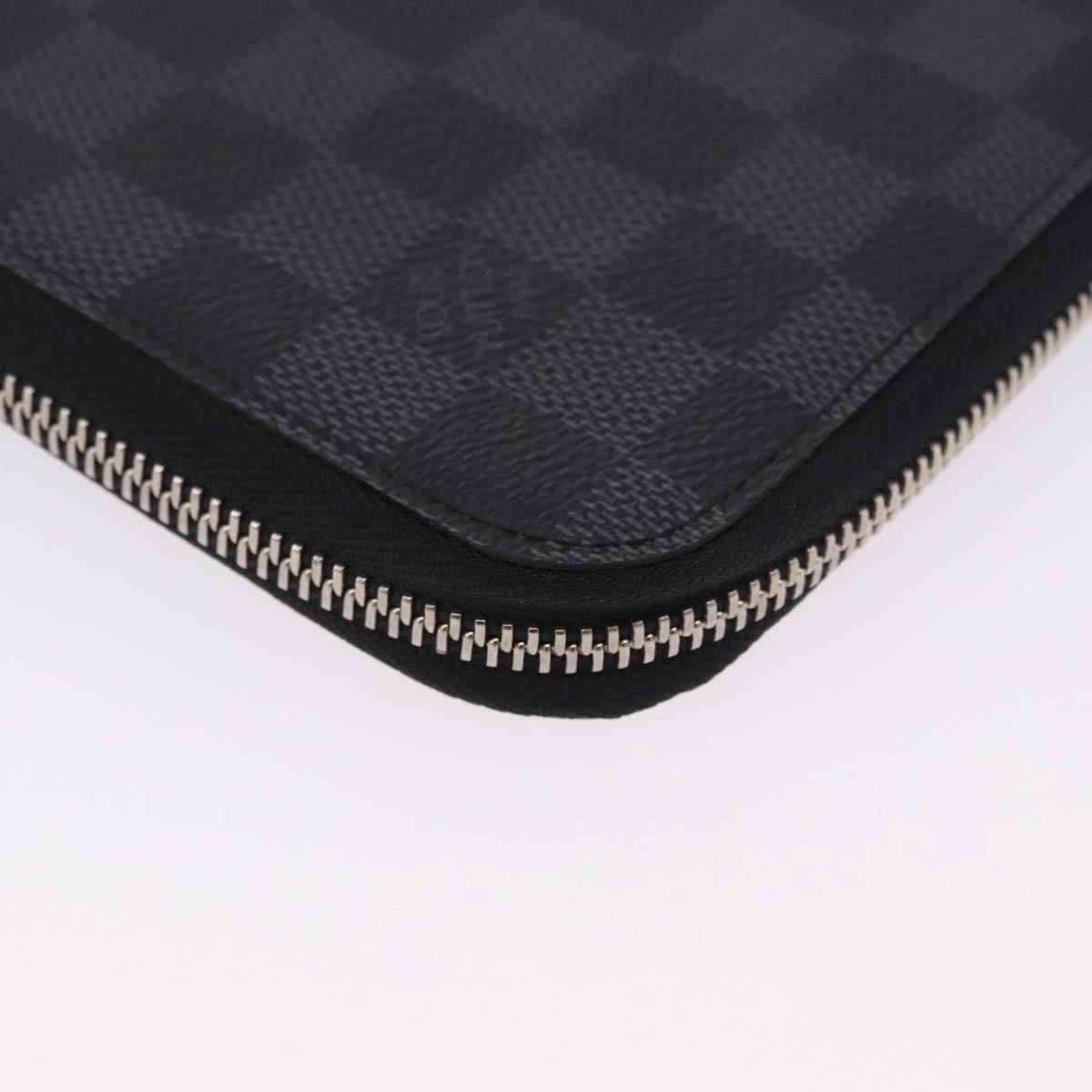 LOUIS VUITTON Damier Grafitte Document Case Portefeuille Braza LV Auth 197312M