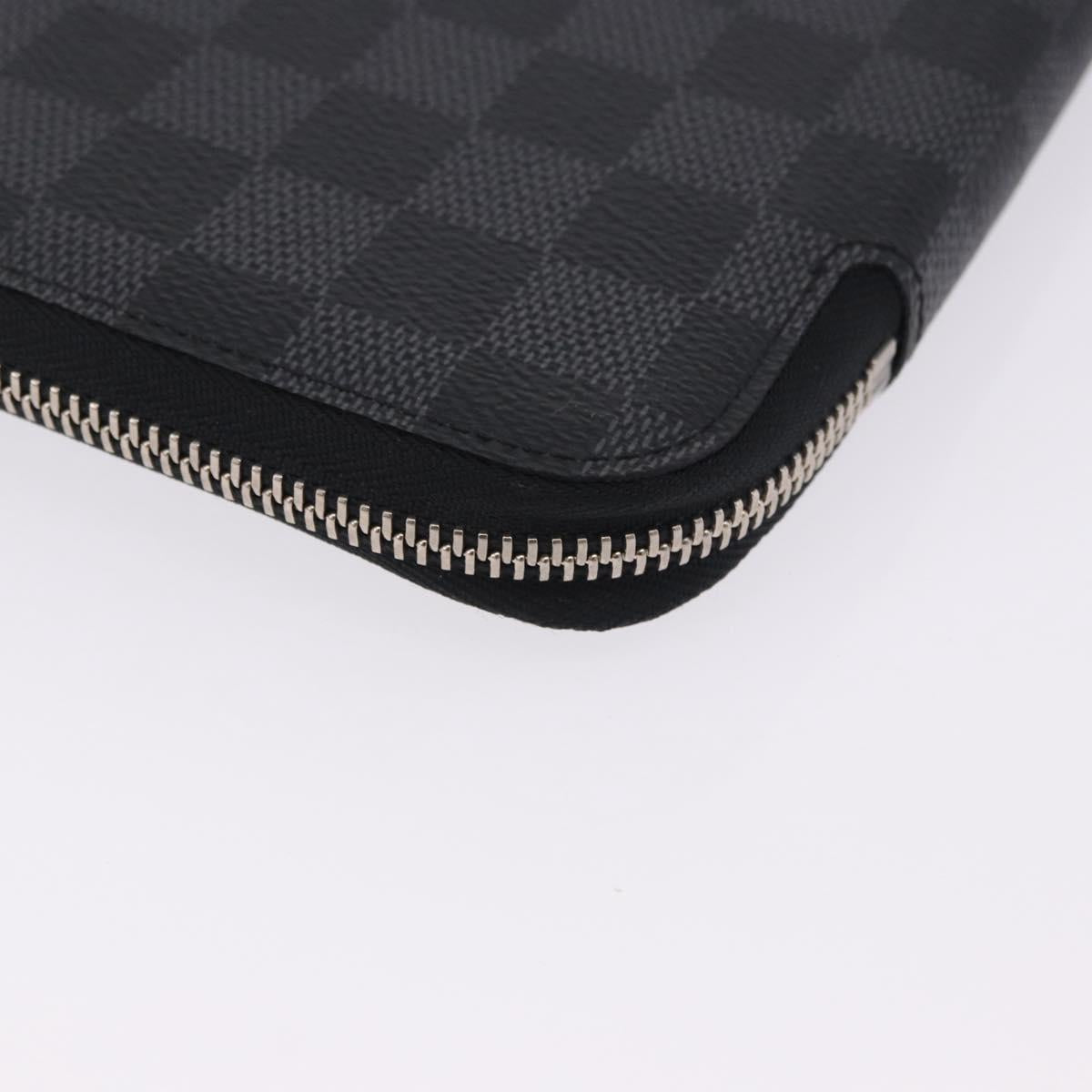 LOUIS VUITTON Damier Grafitte Document Case Portefeuille Braza LV Auth 197312M