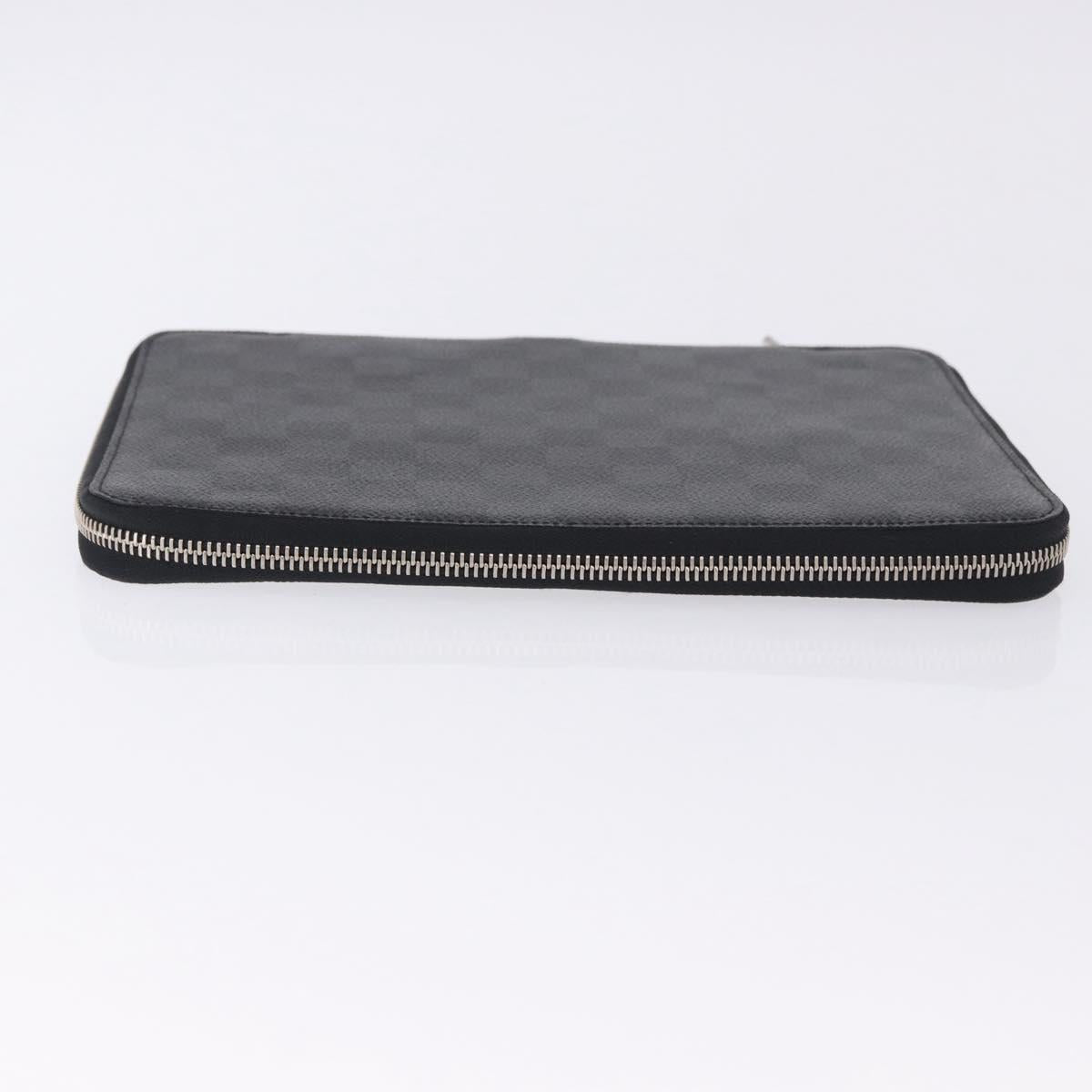 LOUIS VUITTON Damier Grafitte Document Case Portefeuille Braza LV Auth 197312M