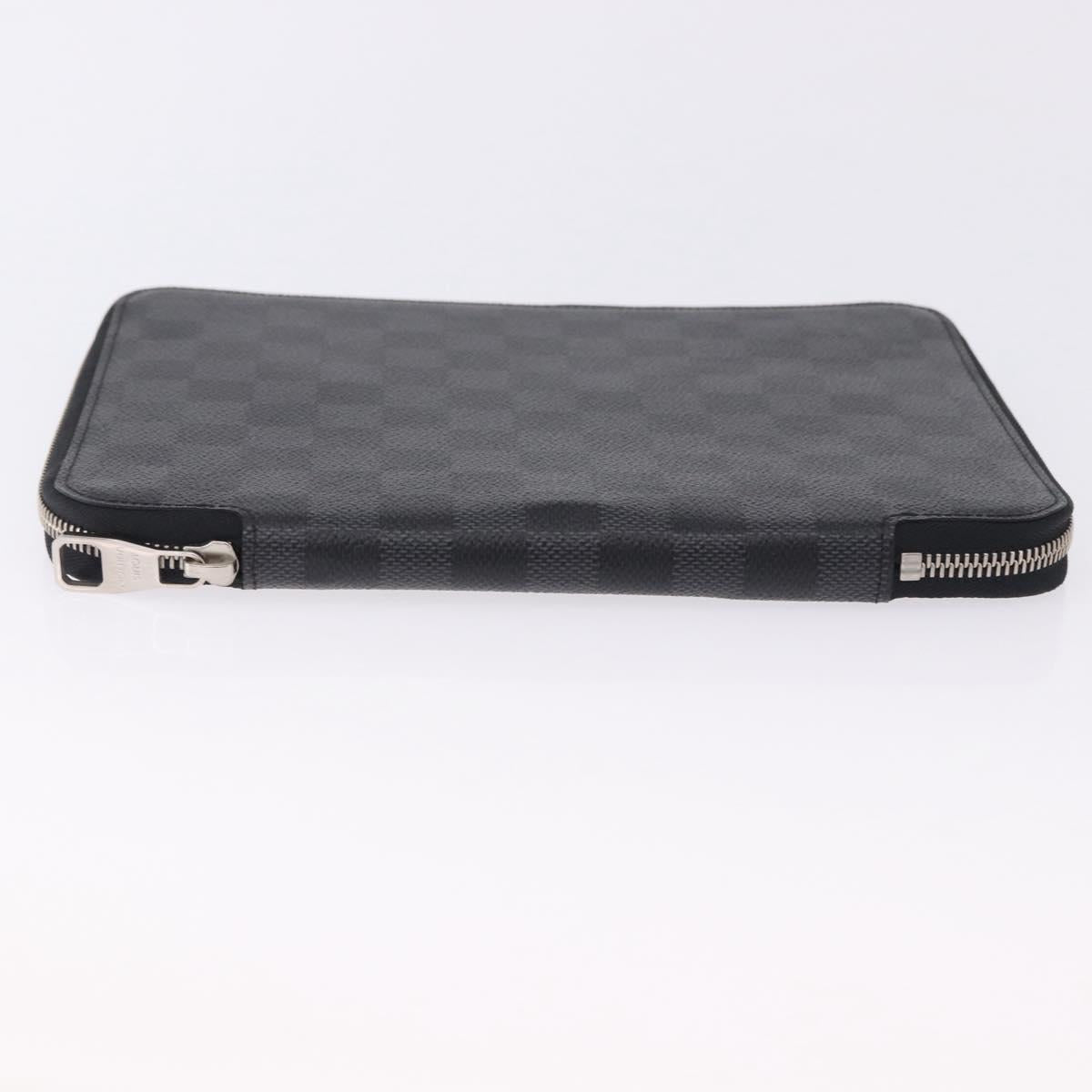 LOUIS VUITTON Damier Grafitte Document Case Portefeuille Braza LV Auth 197312M