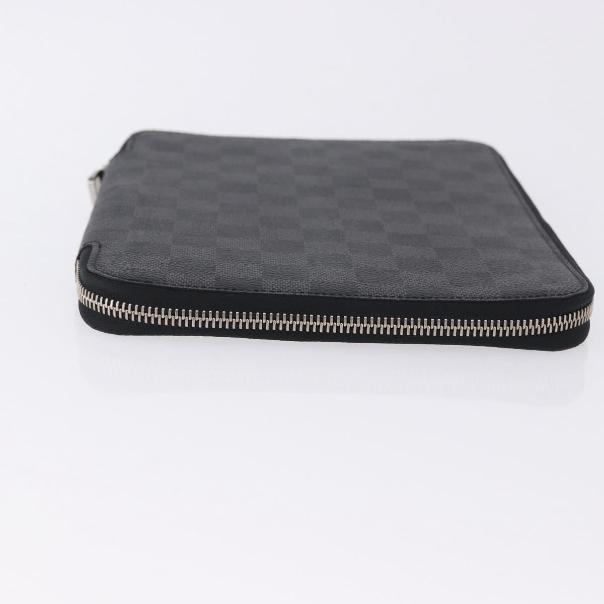 LOUIS VUITTON Damier Grafitte Document Case Portefeuille Braza LV Auth 197312M