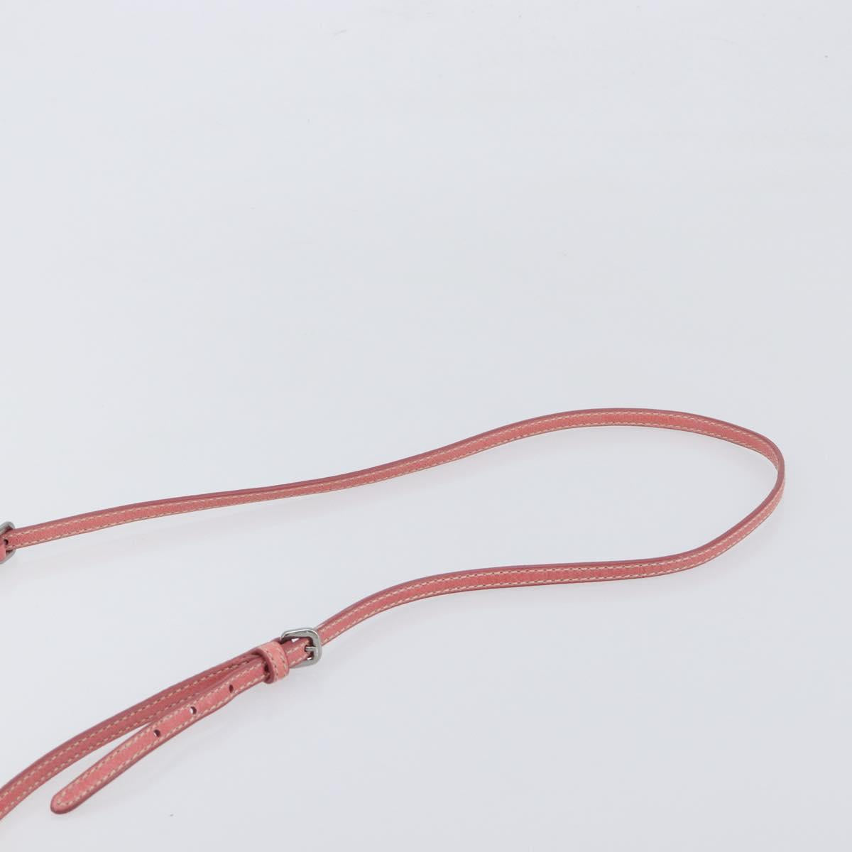 PRADA Hand Bag Leather 2way Pink Silver Auth 197313V