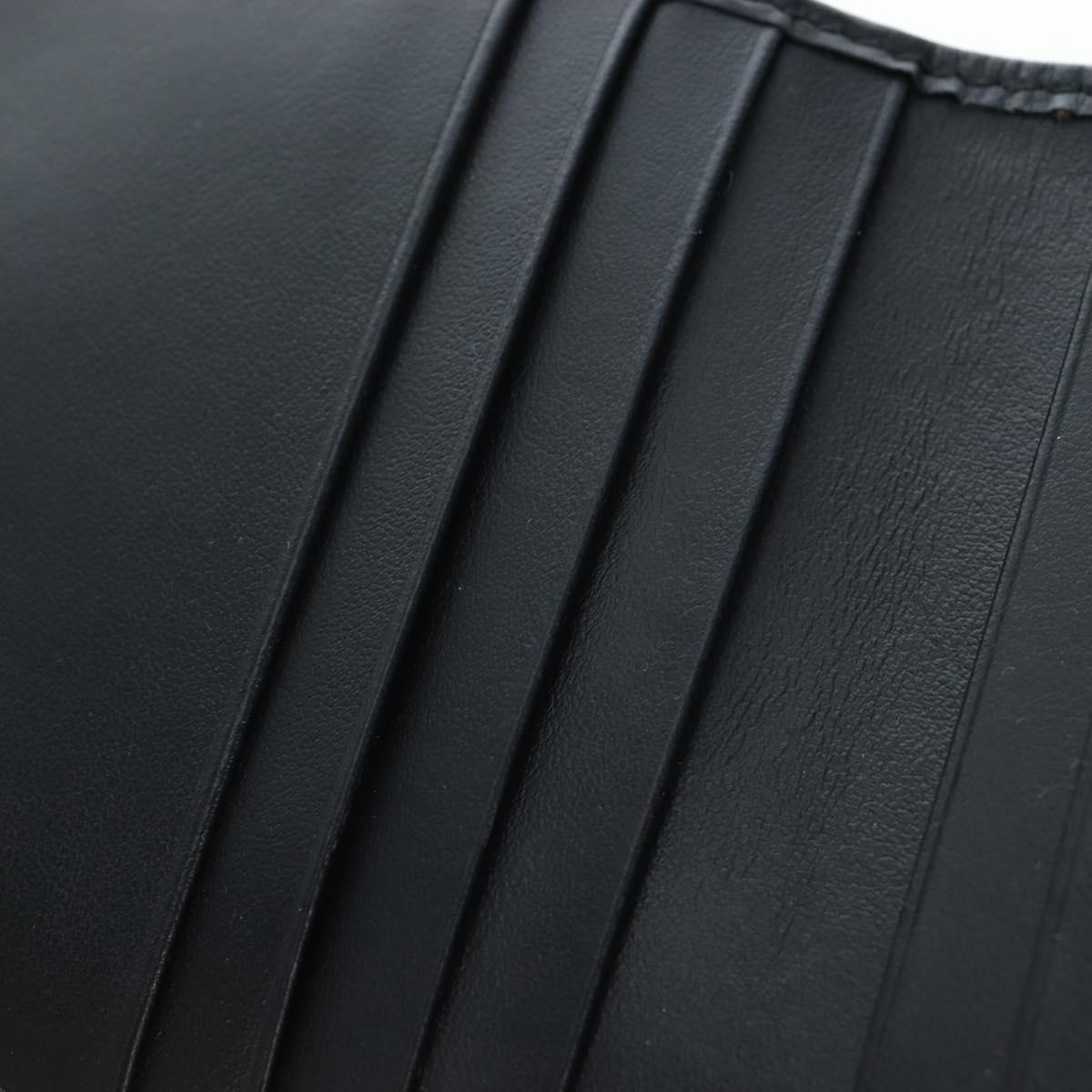 PRADA Bifold Wallet Brushed leather Silver Auth 197314M