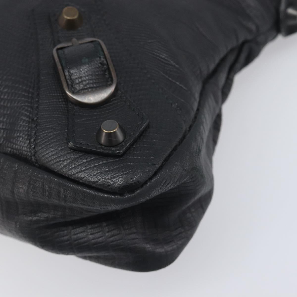 BALENCIAGA The First Hand Bag Leather 2way Black 103208 Auth 197324M