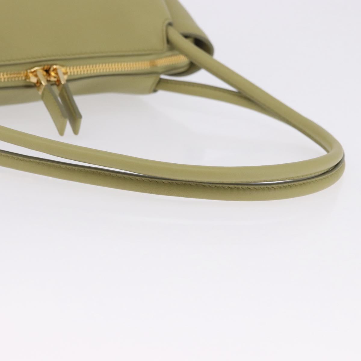 PRADA Darling Shoulder Bag Leather Green Gold Auth 197336SAM
