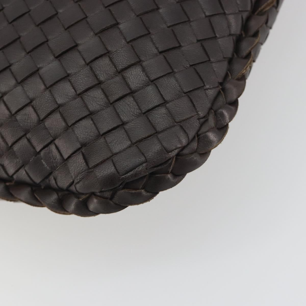 BOTTEGA VENETA INTRECCIATO Shoulder Bag Leather Brown 115653 Auth 197337V