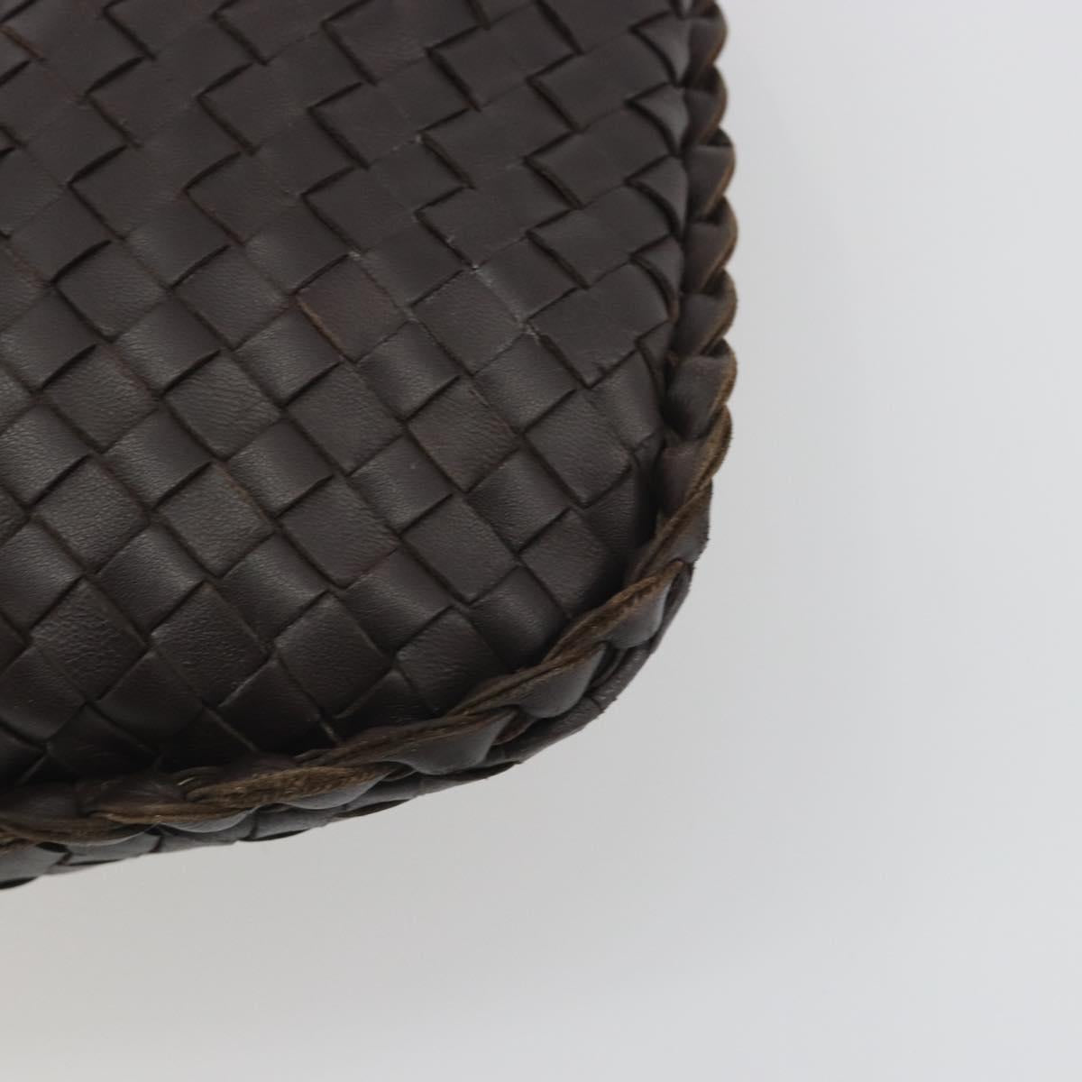 BOTTEGA VENETA INTRECCIATO Shoulder Bag Leather Brown 115653 Auth 197337V
