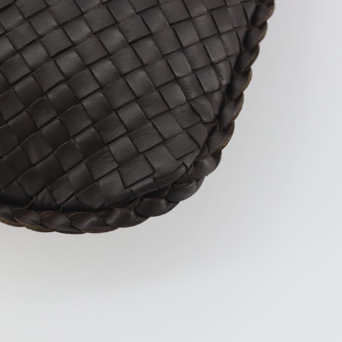 BOTTEGA VENETA INTRECCIATO Shoulder Bag Leather Brown 115653 Auth 197337V