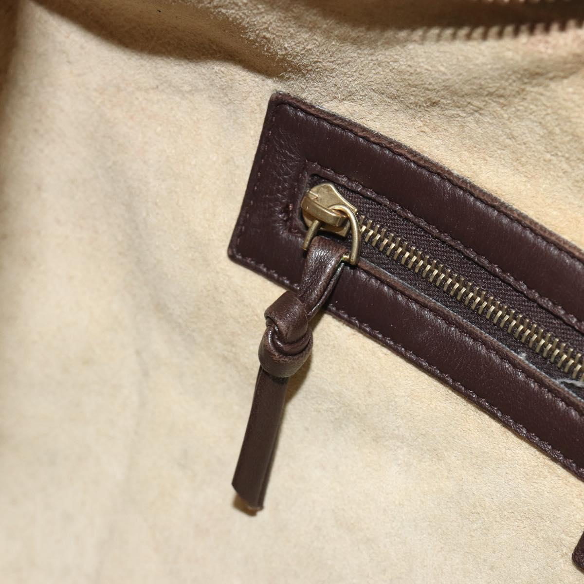 BOTTEGA VENETA INTRECCIATO Shoulder Bag Leather Brown 115653 Auth 197337V