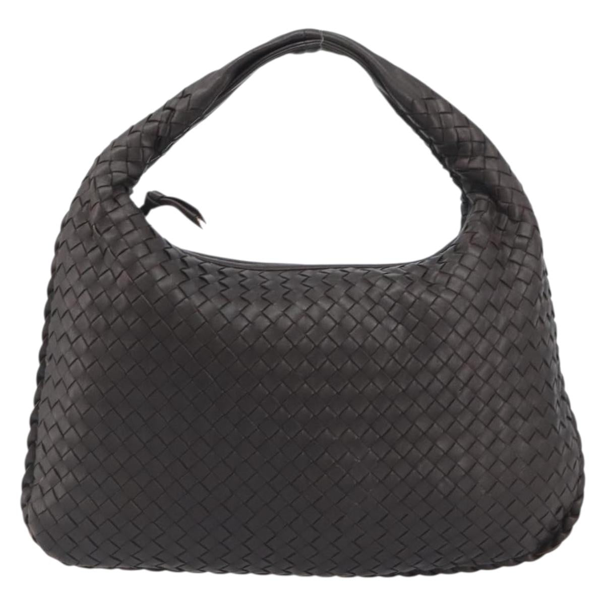 BOTTEGA VENETA INTRECCIATO Shoulder Bag Leather Brown 115653 Auth 197337V