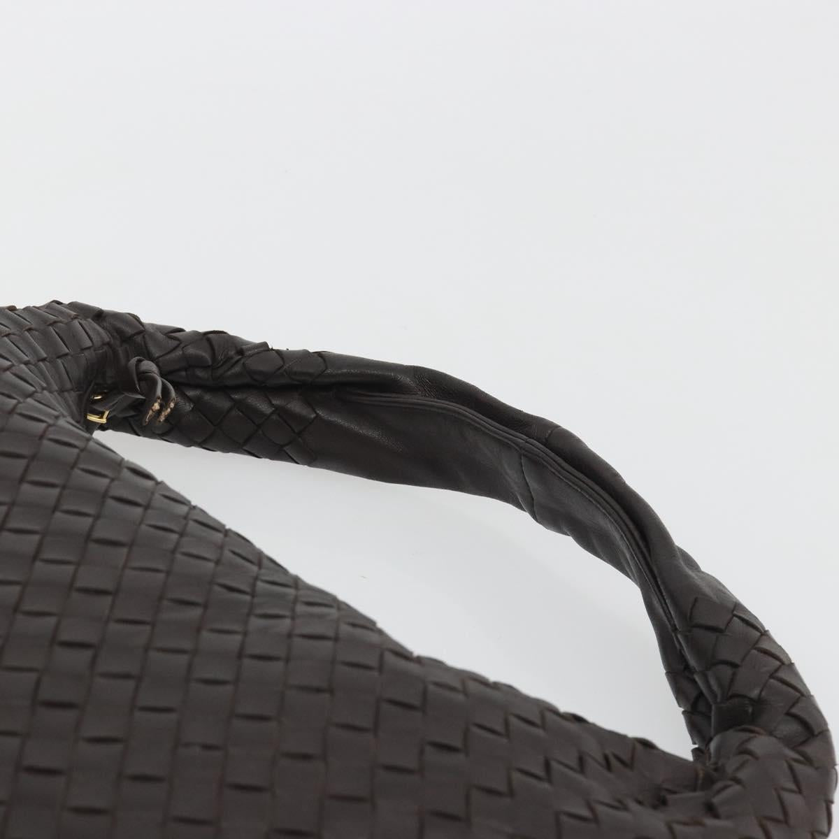 BOTTEGA VENETA INTRECCIATO Shoulder Bag Leather Brown 115653 Auth 197337V