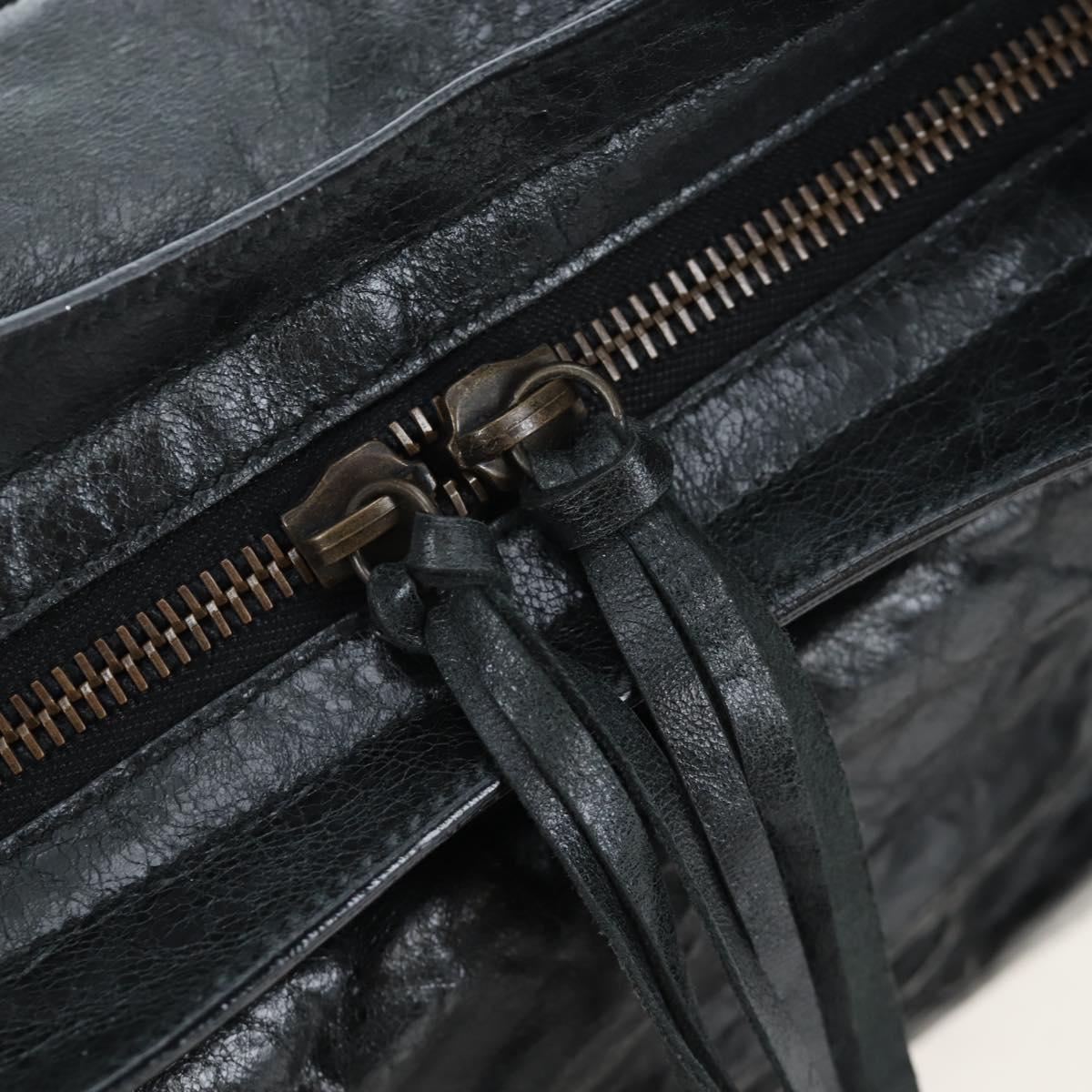 BALENCIAGA The City Hand Bag Leather 2way Black 115748 Auth 197343SAM