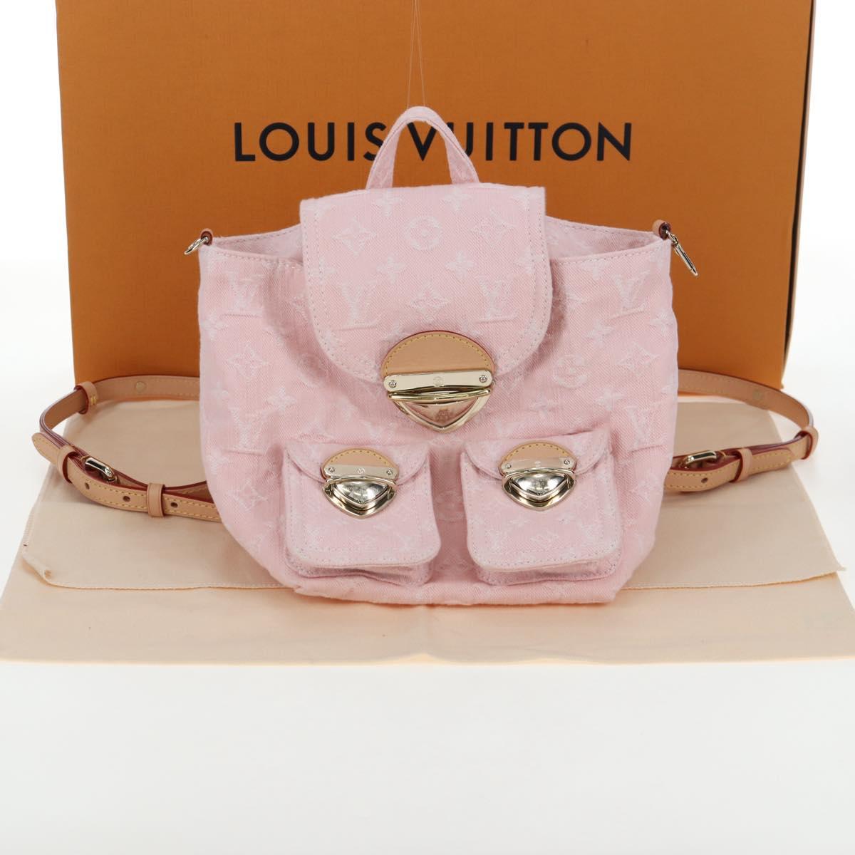 LOUIS VUITTON Monogram Denim Venice Backpack Pink M13031 LV Auth 197345SM