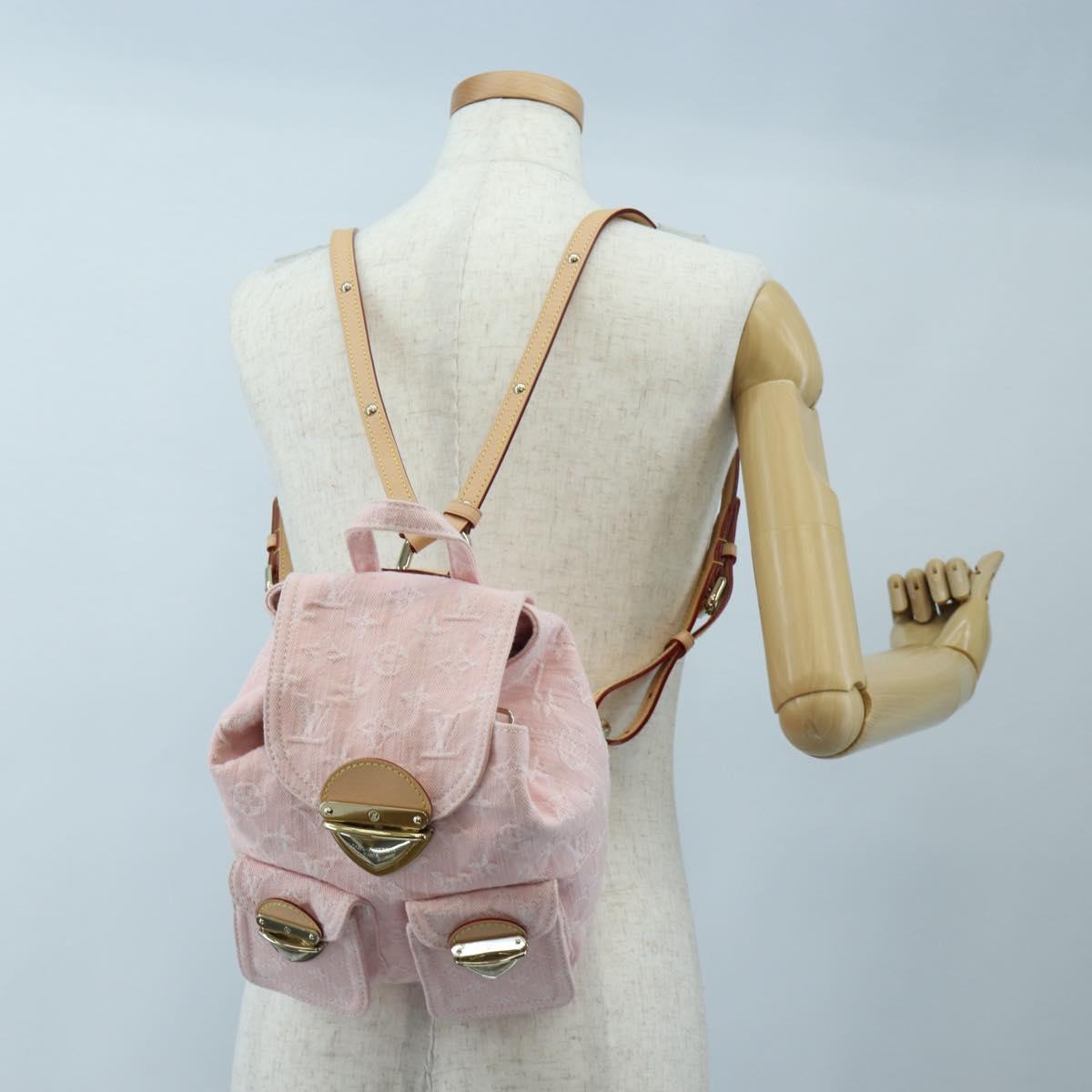LOUIS VUITTON Monogram Denim Venice Backpack Pink M13031 LV Auth 197345SM