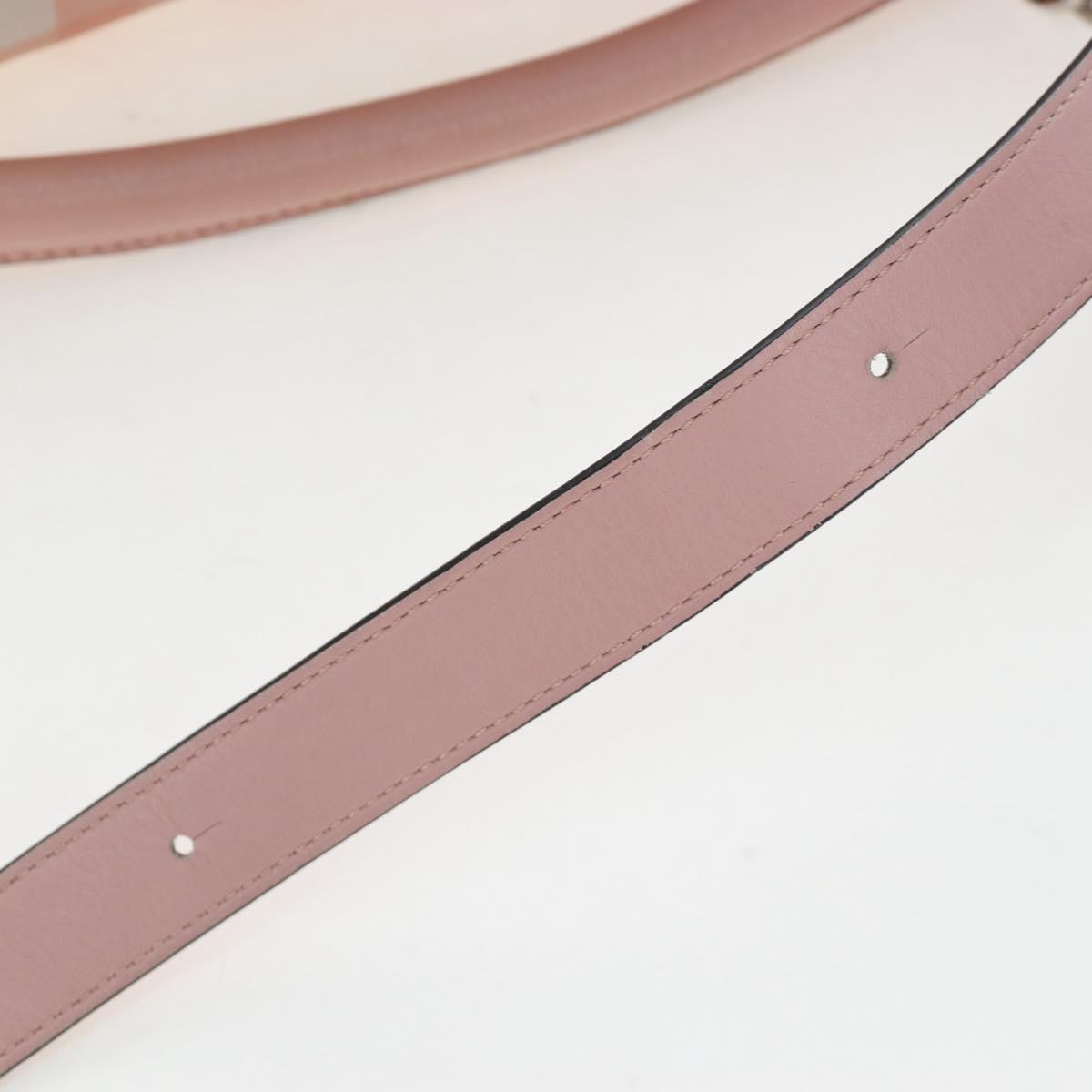 LOEWE Puzzle Bag Medium Bag Leather 2way Pink Silver Auth 197442A