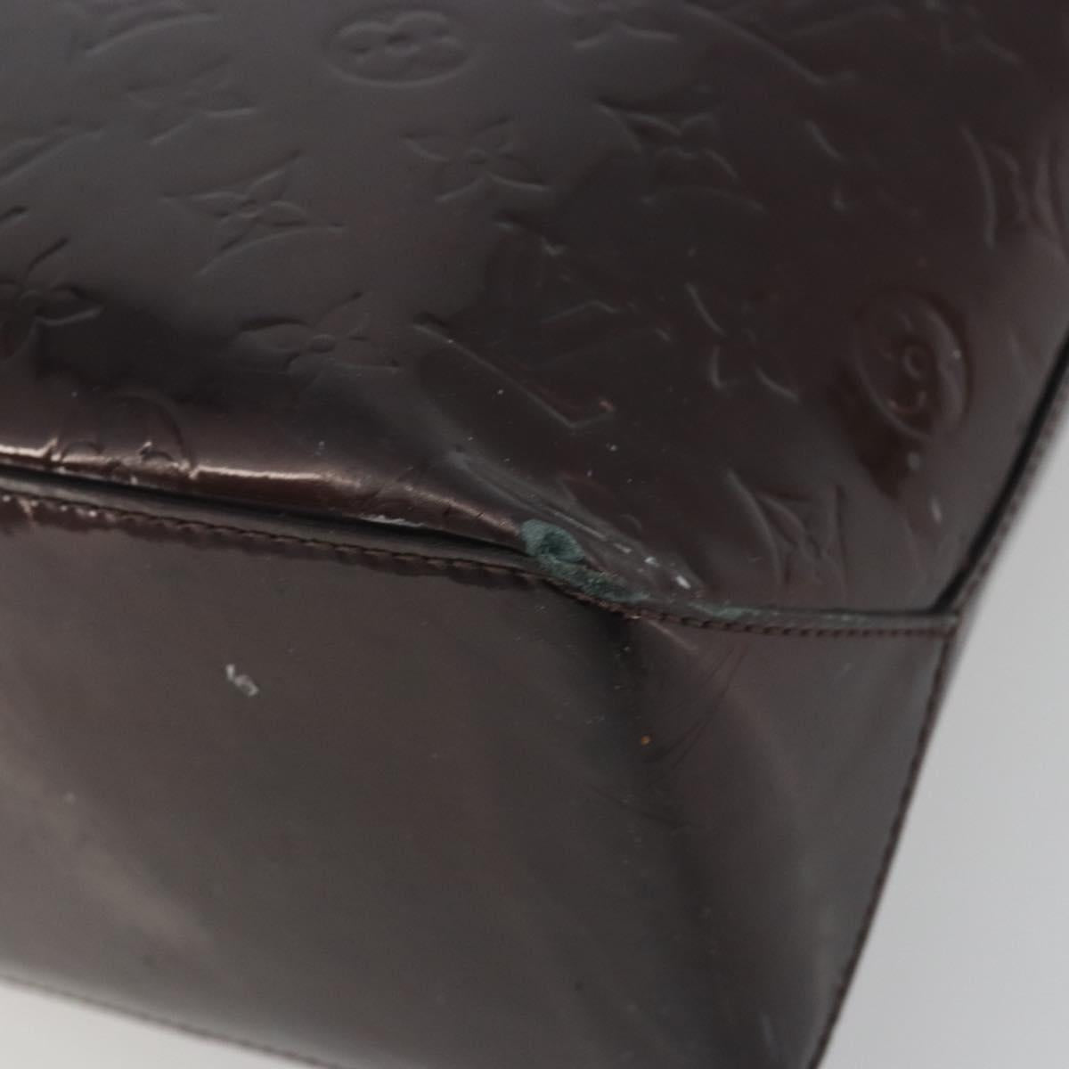 LOUIS VUITTON Monogram Vernis Wilshire MM Hand Bag Amarante M91645 Auth 197444