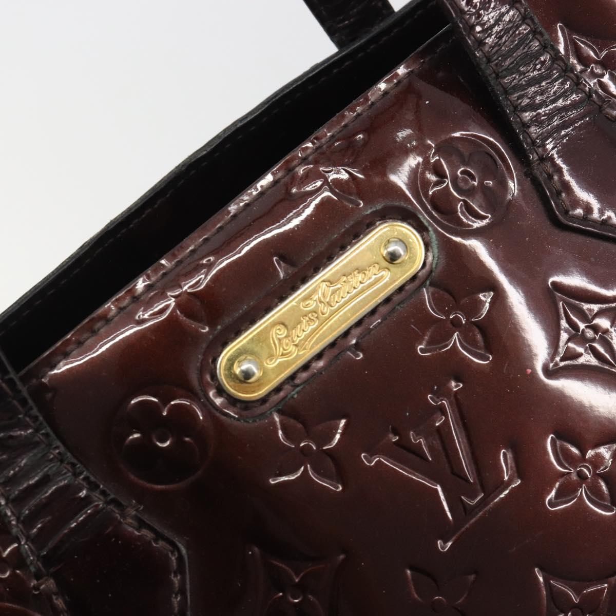 LOUIS VUITTON Monogram Vernis Wilshire MM Hand Bag Amarante M91645 Auth 197444