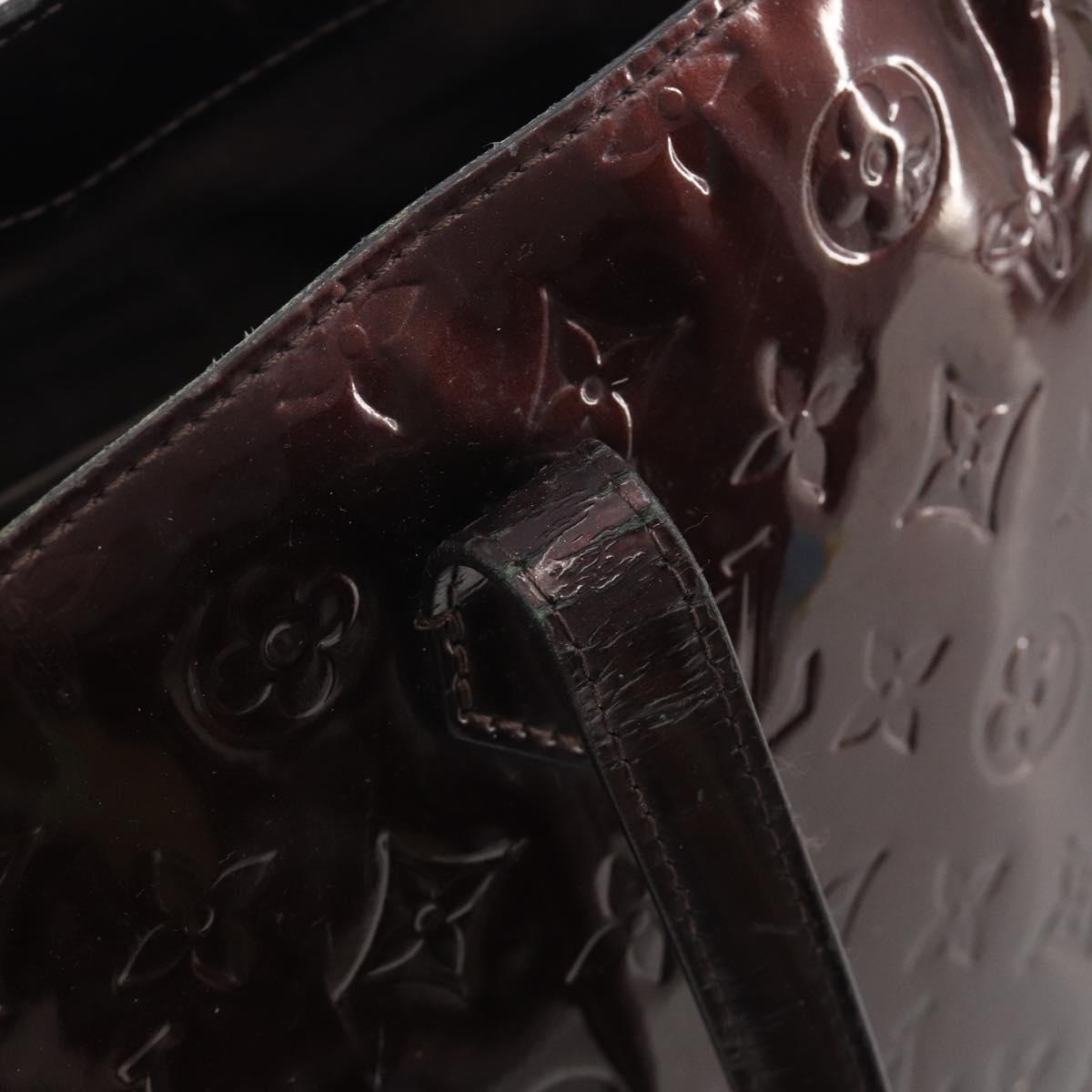 LOUIS VUITTON Monogram Vernis Wilshire MM Hand Bag Amarante M91645 Auth 197444