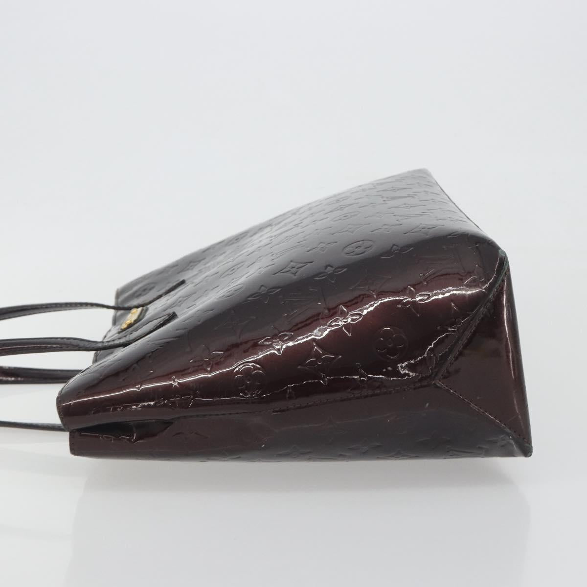 LOUIS VUITTON Monogram Vernis Wilshire MM Hand Bag Amarante M91645 Auth 197444