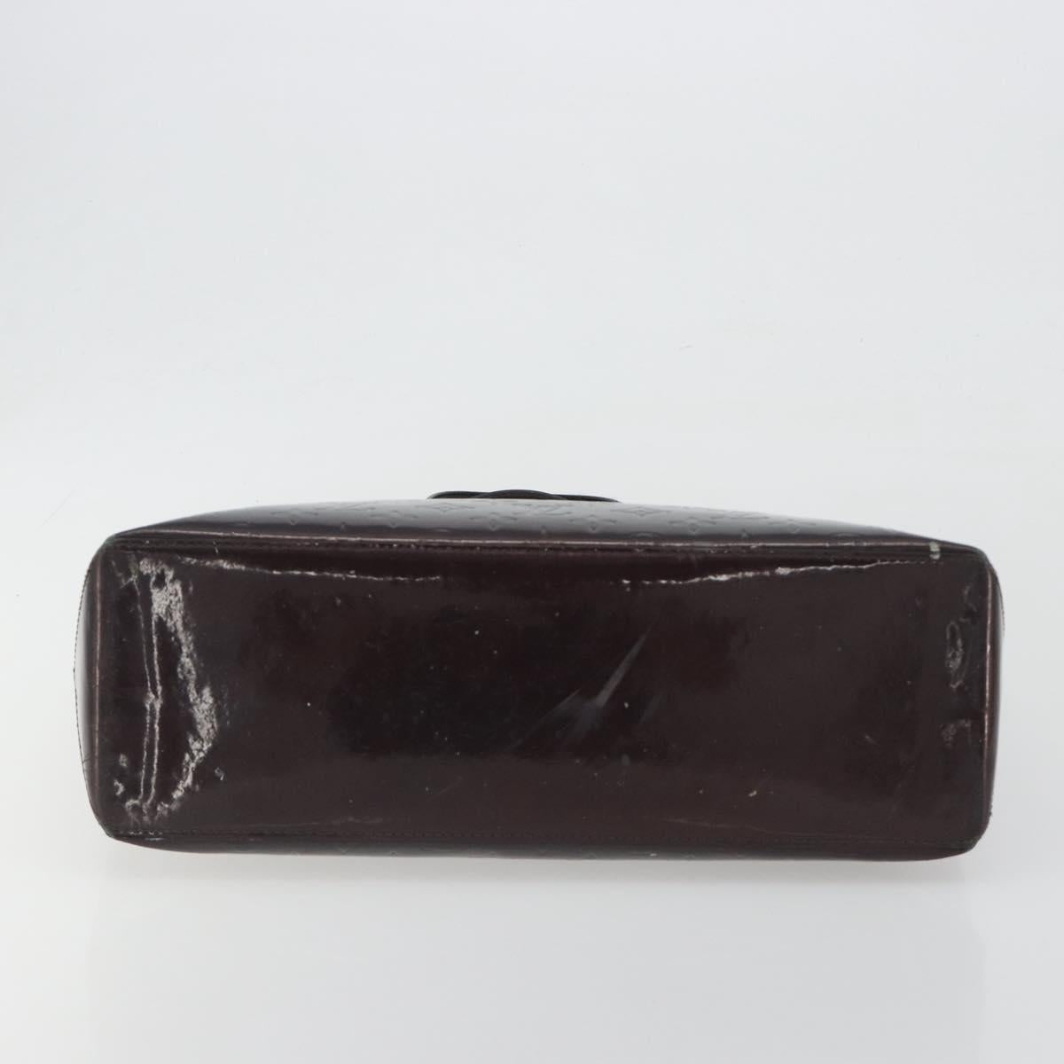 LOUIS VUITTON Monogram Vernis Wilshire MM Hand Bag Amarante M91645 Auth 197444