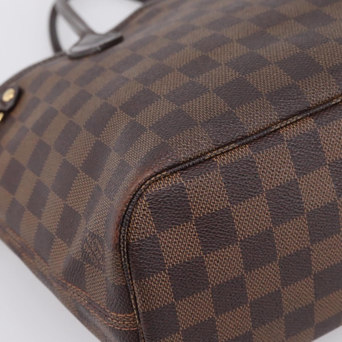 LOUIS VUITTON Damier Ebene Neverfull PM Tote Bag N51109 LV Auth 197447