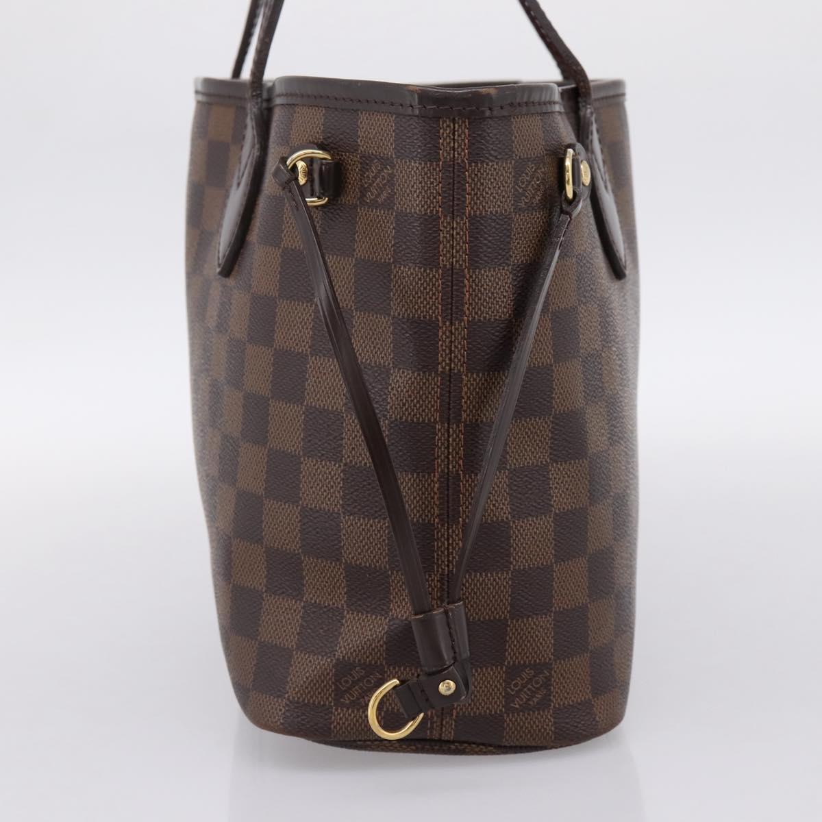 LOUIS VUITTON Damier Ebene Neverfull PM Tote Bag N51109 LV Auth 197447