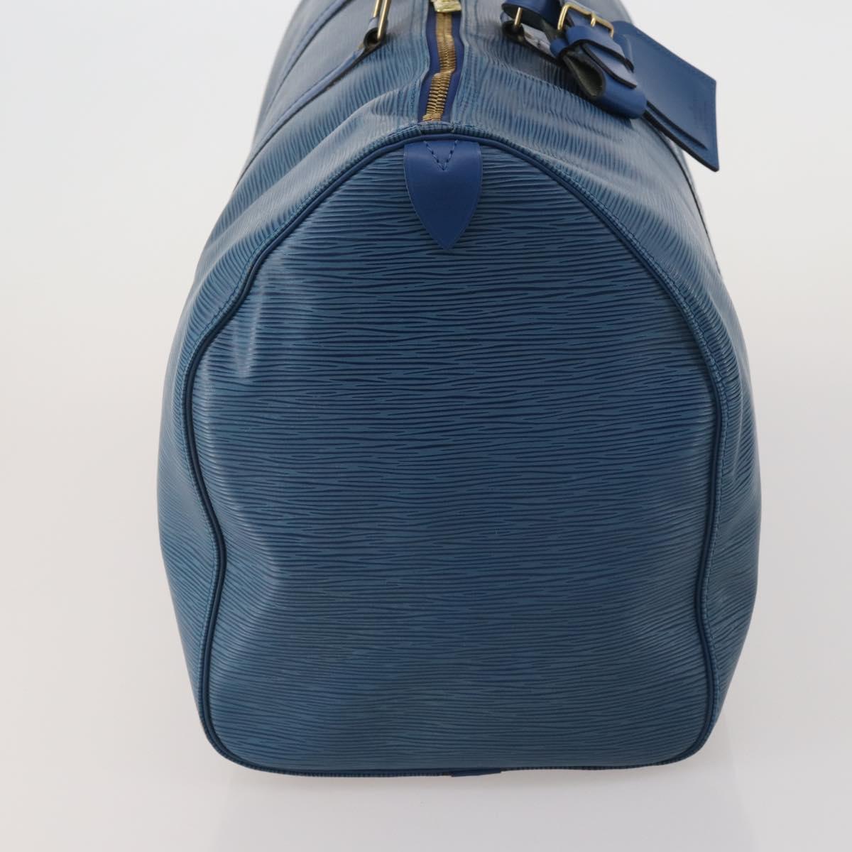 LOUIS VUITTON Epi Keepall 50 Boston Bag Blue M42965 LV Auth 197451A