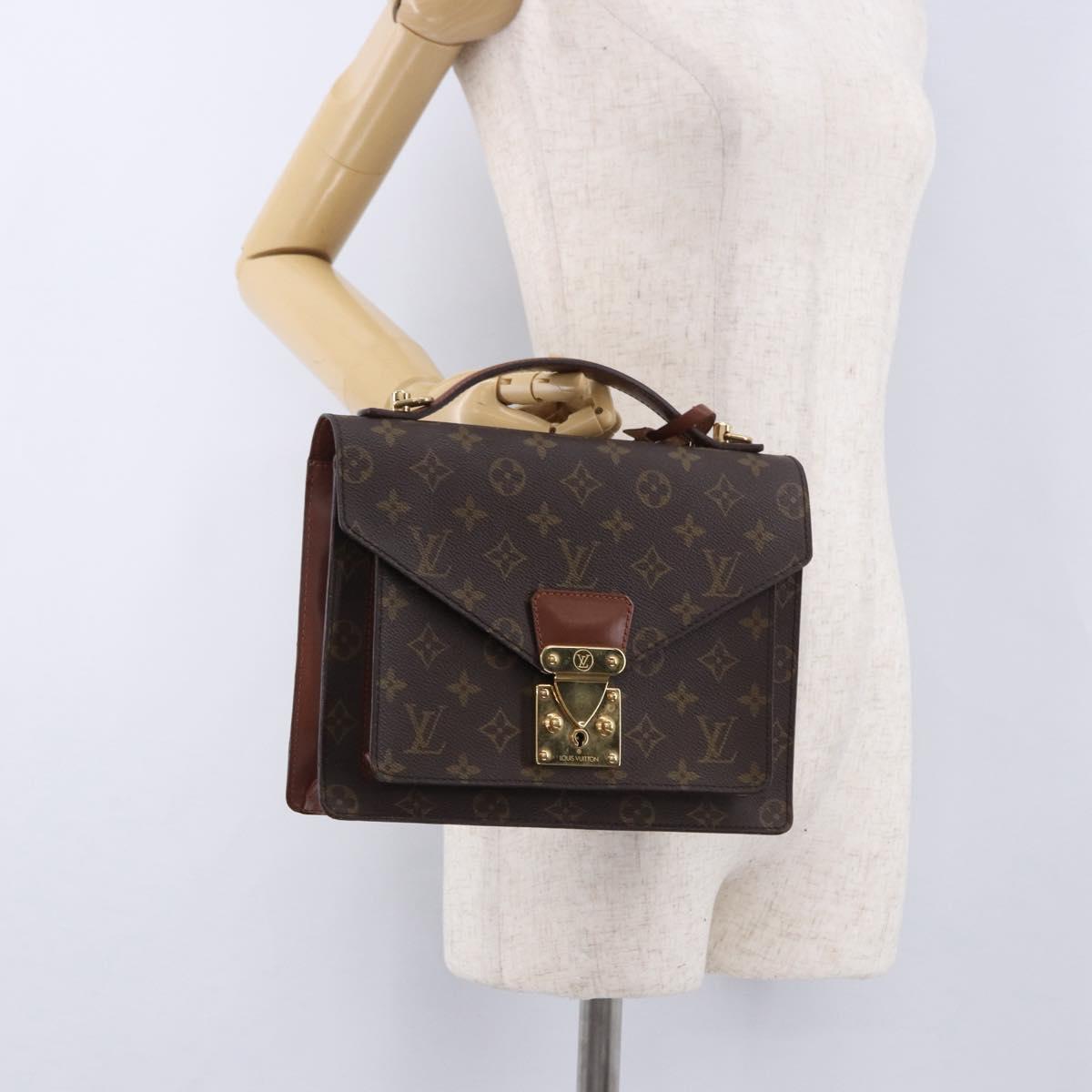 LOUIS VUITTON Monogram Monceau26 Hand Bag 2way M51187 LV Auth 197452A