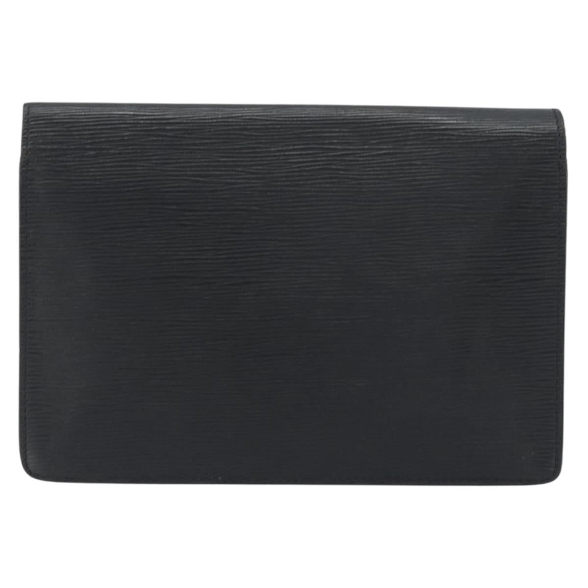 LOUIS VUITTON Epi Serie Dragonne Clutch Bag Black Noir M52612 LV Auth 197453