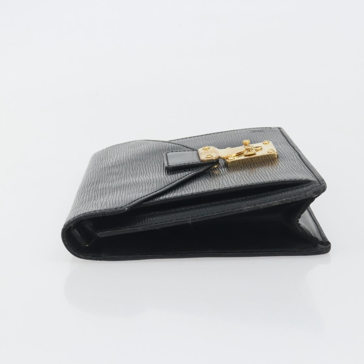LOUIS VUITTON Epi Serie Dragonne Clutch Bag Black Noir M52612 LV Auth 197453