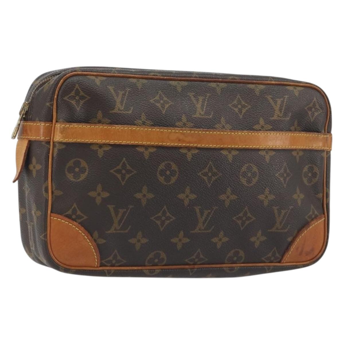 LOUIS VUITTON Monogram Compiegne 28 Clutch Bag M51845 LV Auth 197454