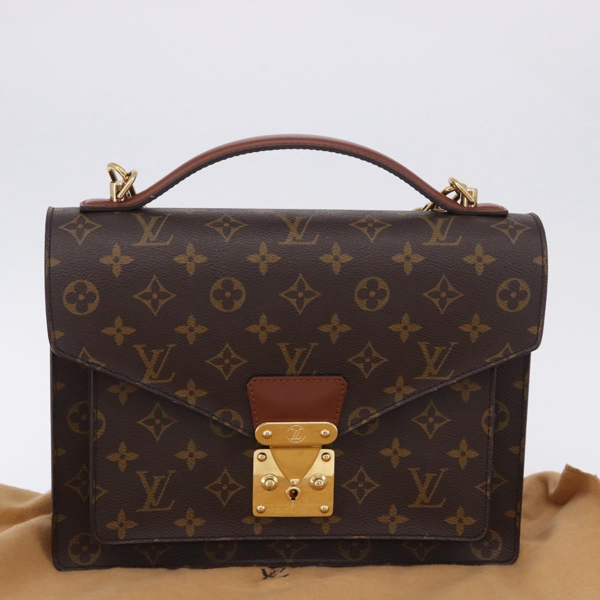 LOUIS VUITTON Monogram Monceau28 Hand Bag M51185 LV Auth 197459A