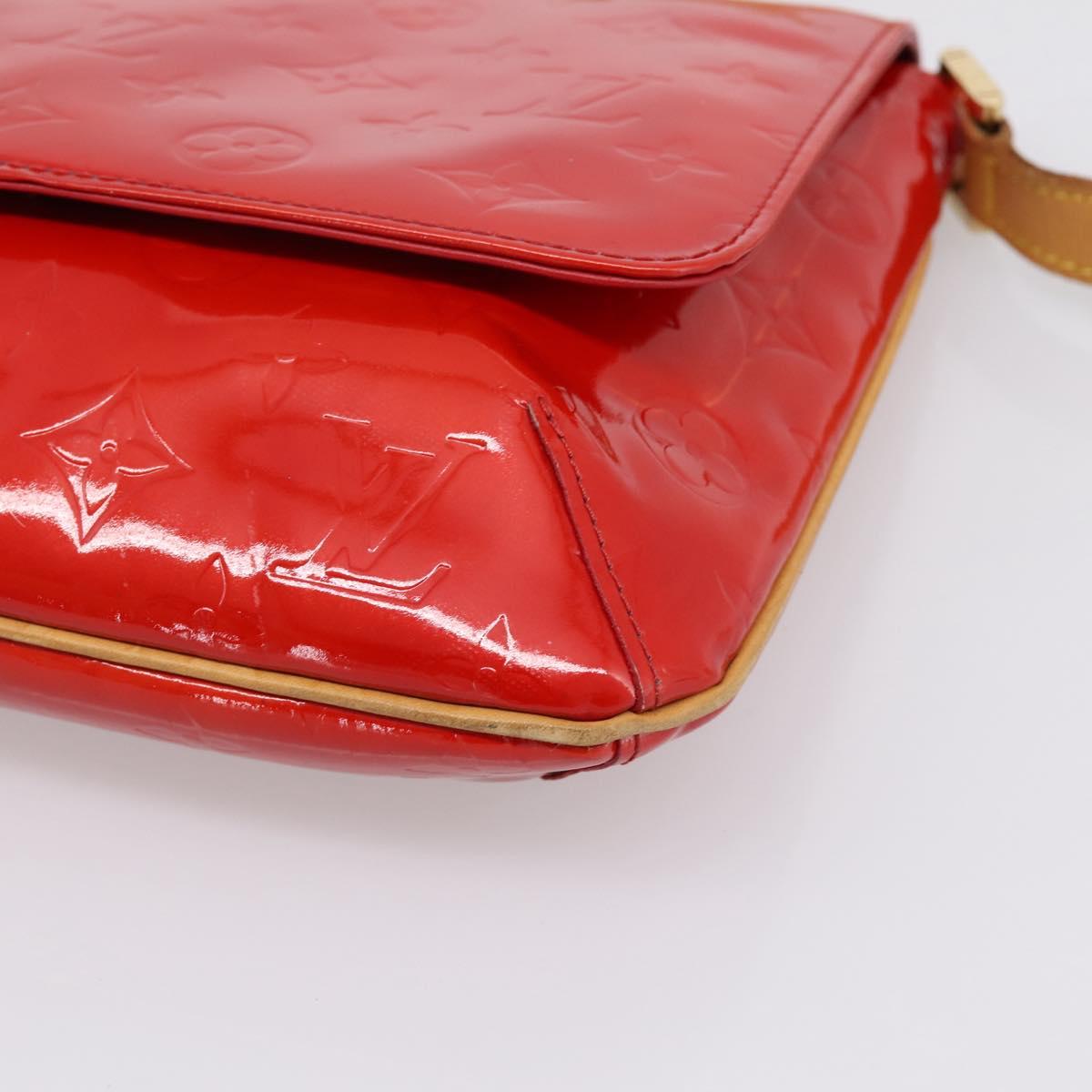 LOUIS VUITTON Monogram Vernis Thompson Street Bag Red Rouge M91094 Auth 197460