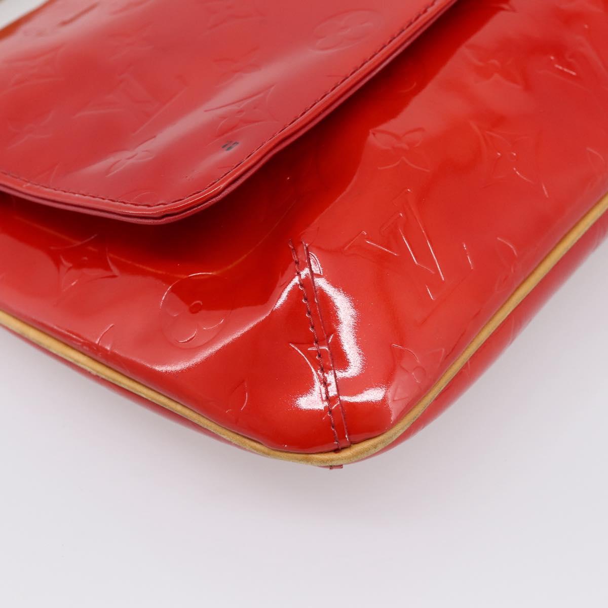 LOUIS VUITTON Monogram Vernis Thompson Street Bag Red Rouge M91094 Auth 197460