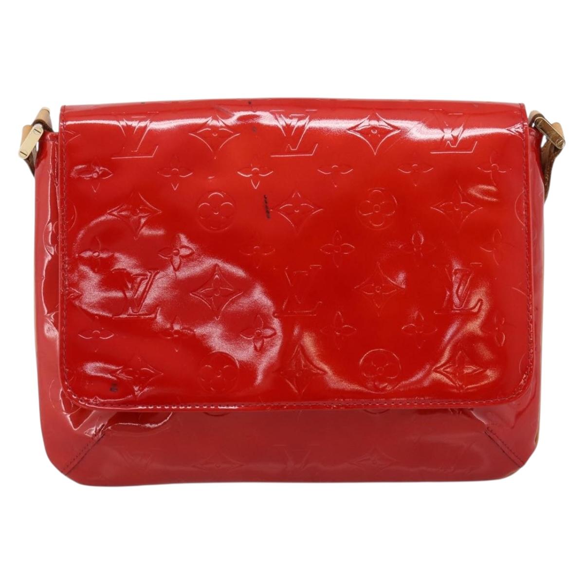 LOUIS VUITTON Monogram Vernis Thompson Street Bag Red Rouge M91094 Auth 197460