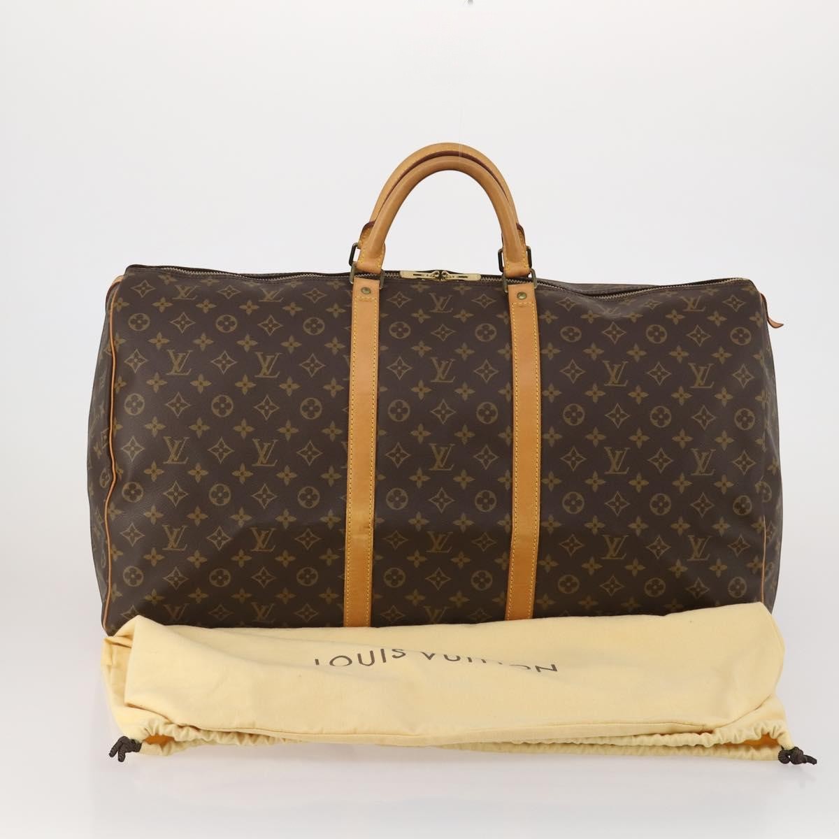 LOUIS VUITTON Monogram Keepall 60 Boston Bag M41422 LV Auth 197464A