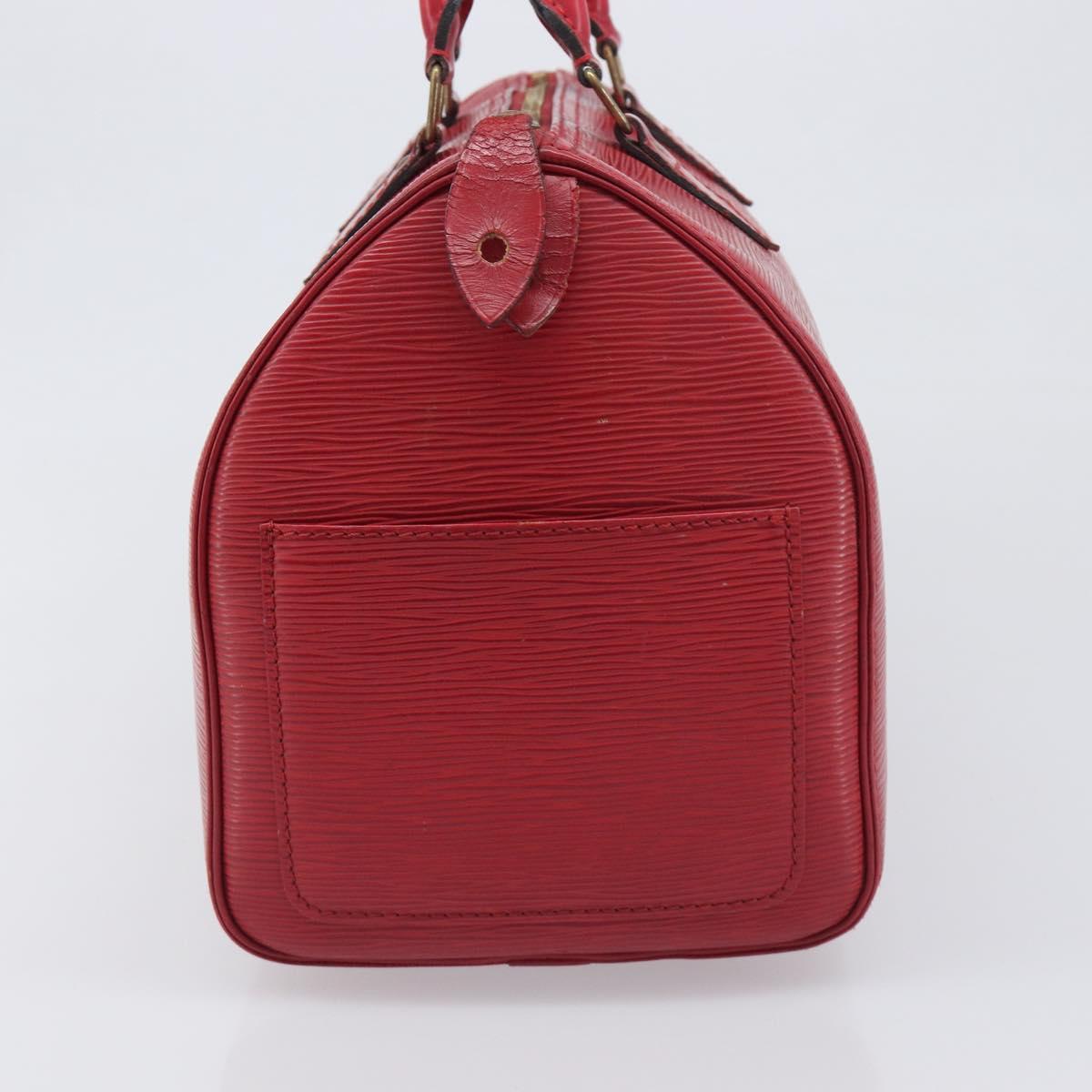 LOUIS VUITTON Epi Speedy 30 Hand Bag Castilian Red M43007 LV Auth 197473