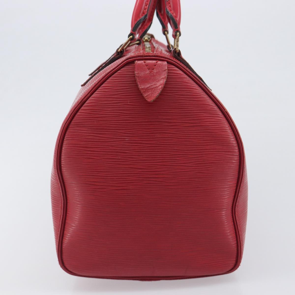 LOUIS VUITTON Epi Speedy 30 Hand Bag Castilian Red M43007 LV Auth 197473