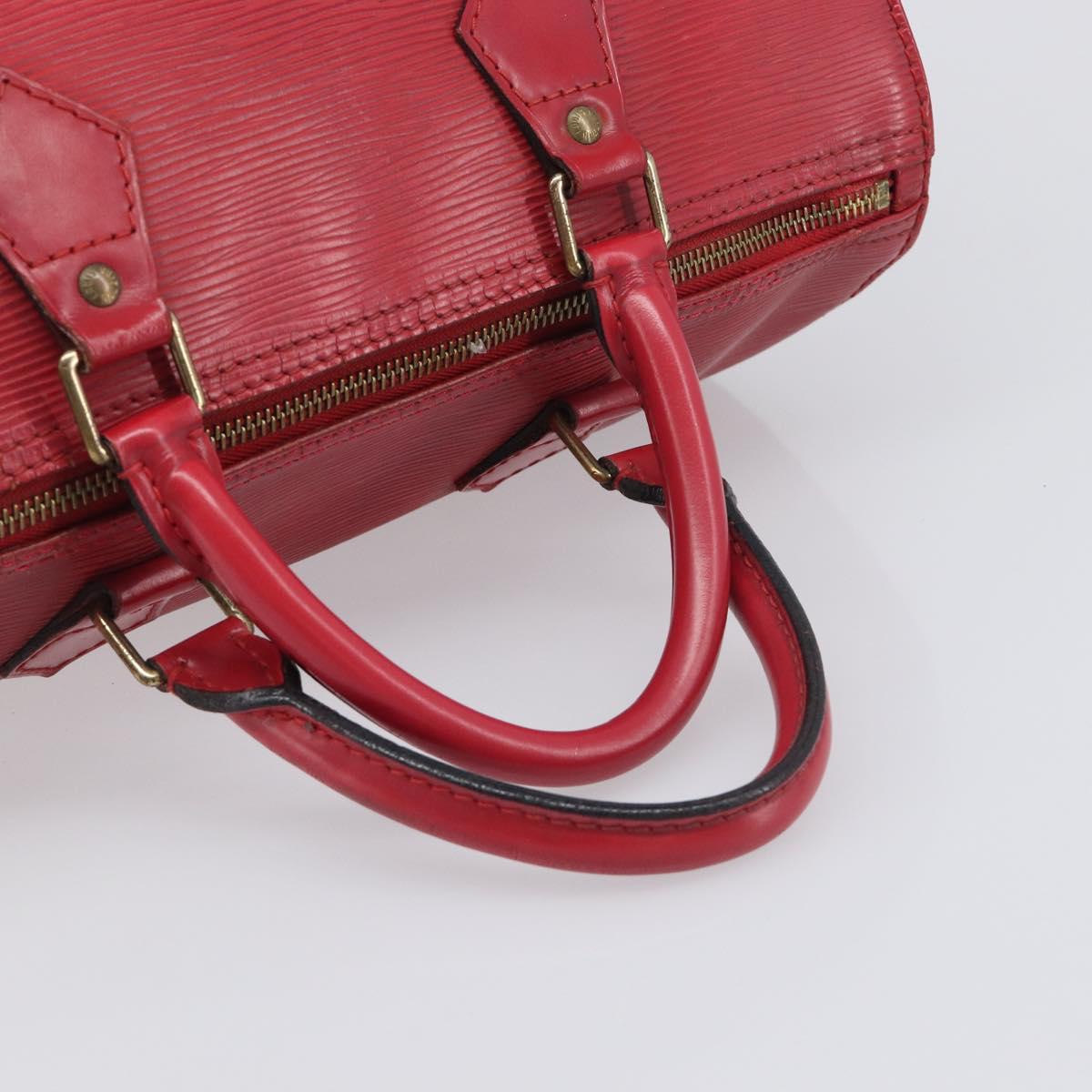 LOUIS VUITTON Epi Speedy 30 Hand Bag Castilian Red M43007 LV Auth 197473