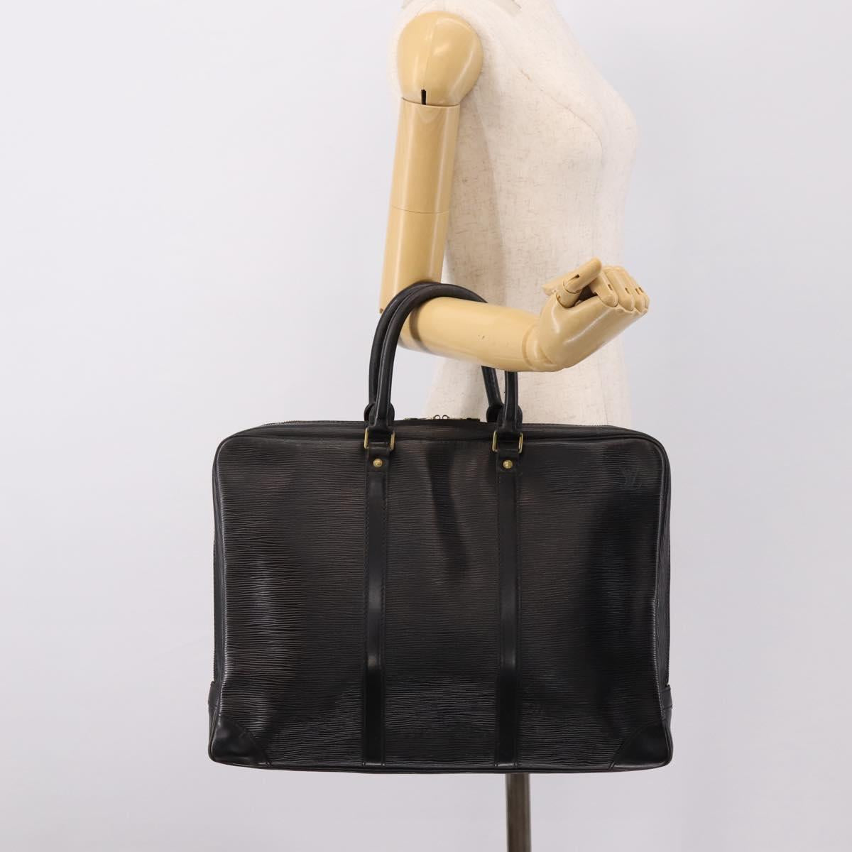 LOUIS VUITTON Epi Porte Documents Voyage Business Bag Black M40321 Auth 197474
