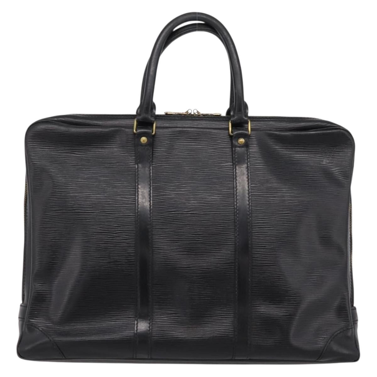 LOUIS VUITTON Epi Porte Documents Voyage Business Bag Black M40321 Auth 197474