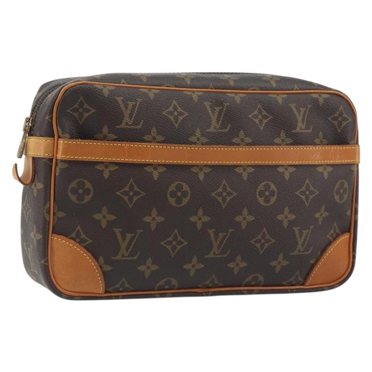 LOUIS VUITTON Monogram Compiegne 28 Clutch Bag M51845 LV Auth 197477