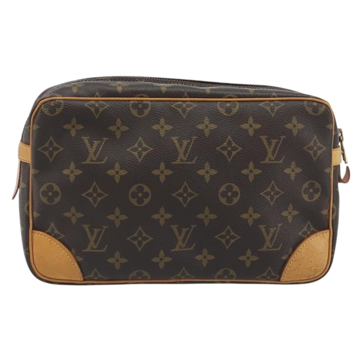LOUIS VUITTON Monogram Compiegne 28 Clutch Bag M51845 LV Auth 197477